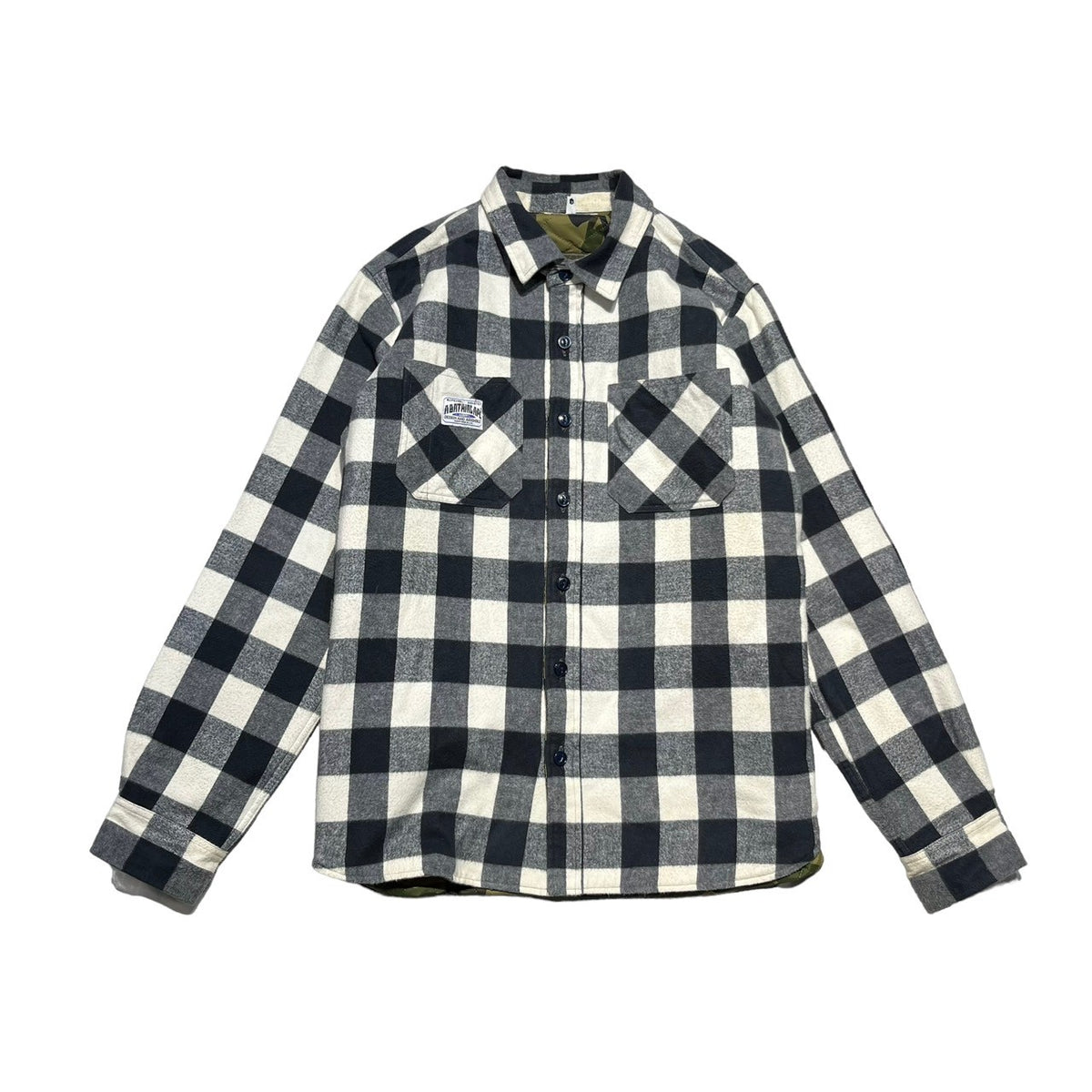 A BATHING APE(アベイシングエイプ) Block check flannel shirt with 