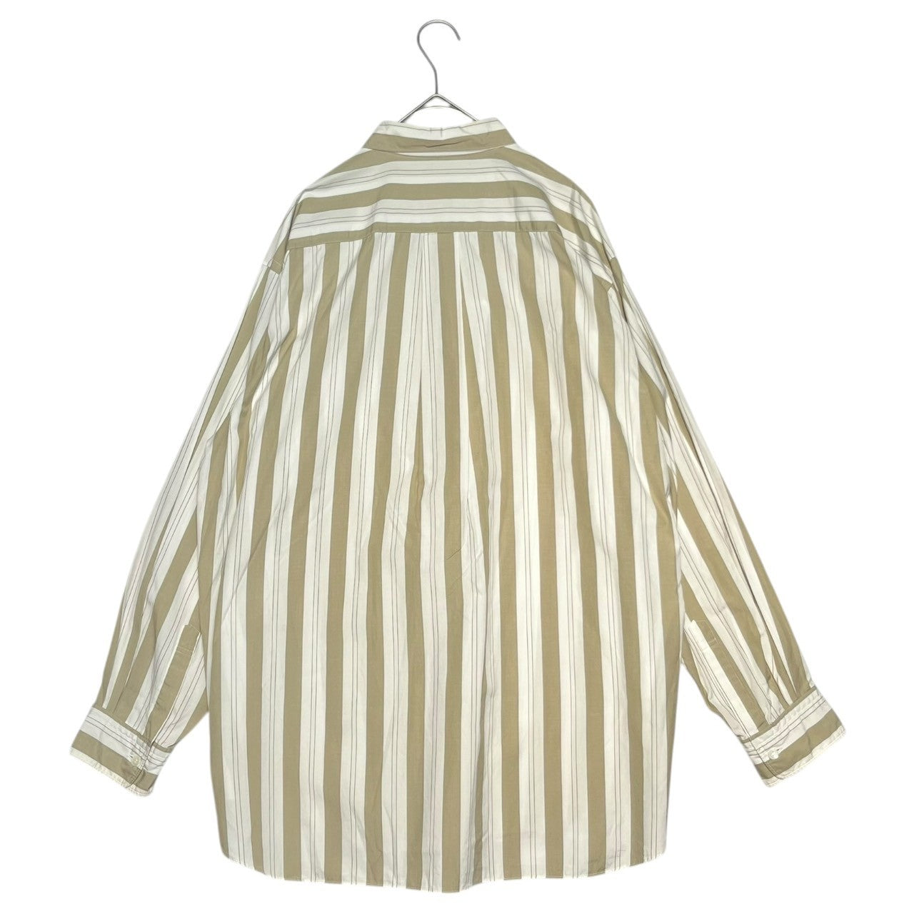 COMME des GARCONS HOMME(コムデギャルソンオム) 80~90's Big silhouette cotton striped shirt ビッグシルエット コットン ストライプ シャツ 川久保玲 本人期 HB-026300 FREE ベージュ×ホワイト AD1989