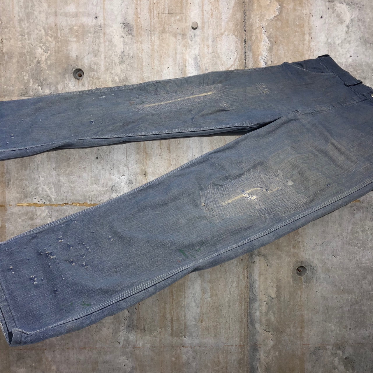 SEARS(シアーズ) 70'sデニムペインターパンツ 表記なし(Lサイズ程度) ブルー SCOVILL ZIP