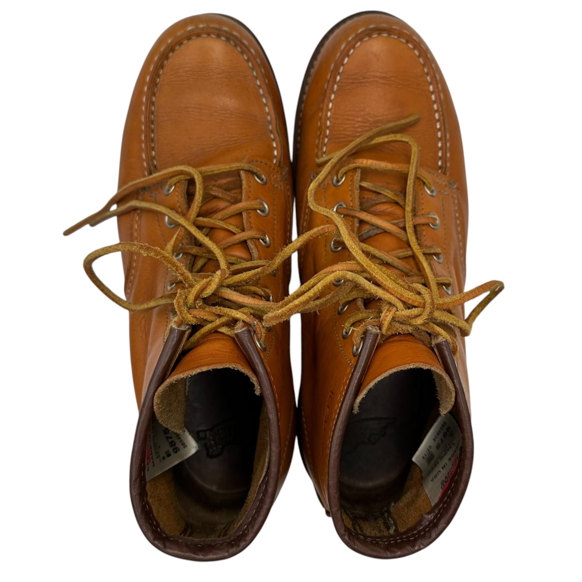 REDWING(レッドウィング) Irish Setter 6" Moc-Toe アイリッシュセッター 6インチ モックトゥ ゴールド ラセット ブーツ 9875 9E(27cm) ライトブラウン ワーク 犬タグ 復刻 2014年製造