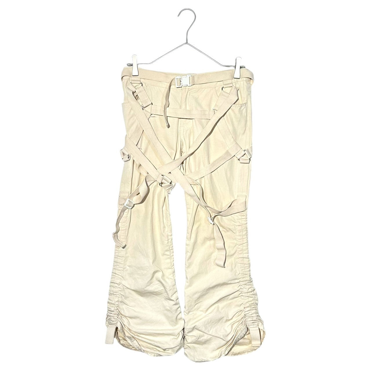 COMME des GARCONS JUNYA WATANABE(コムデギャルソンジュンヤワタナベ) 03SS Archive Asymmetrical Bondage Pants パラシュート期 アシンメトリー ボンテージ パンツ S ベージュ