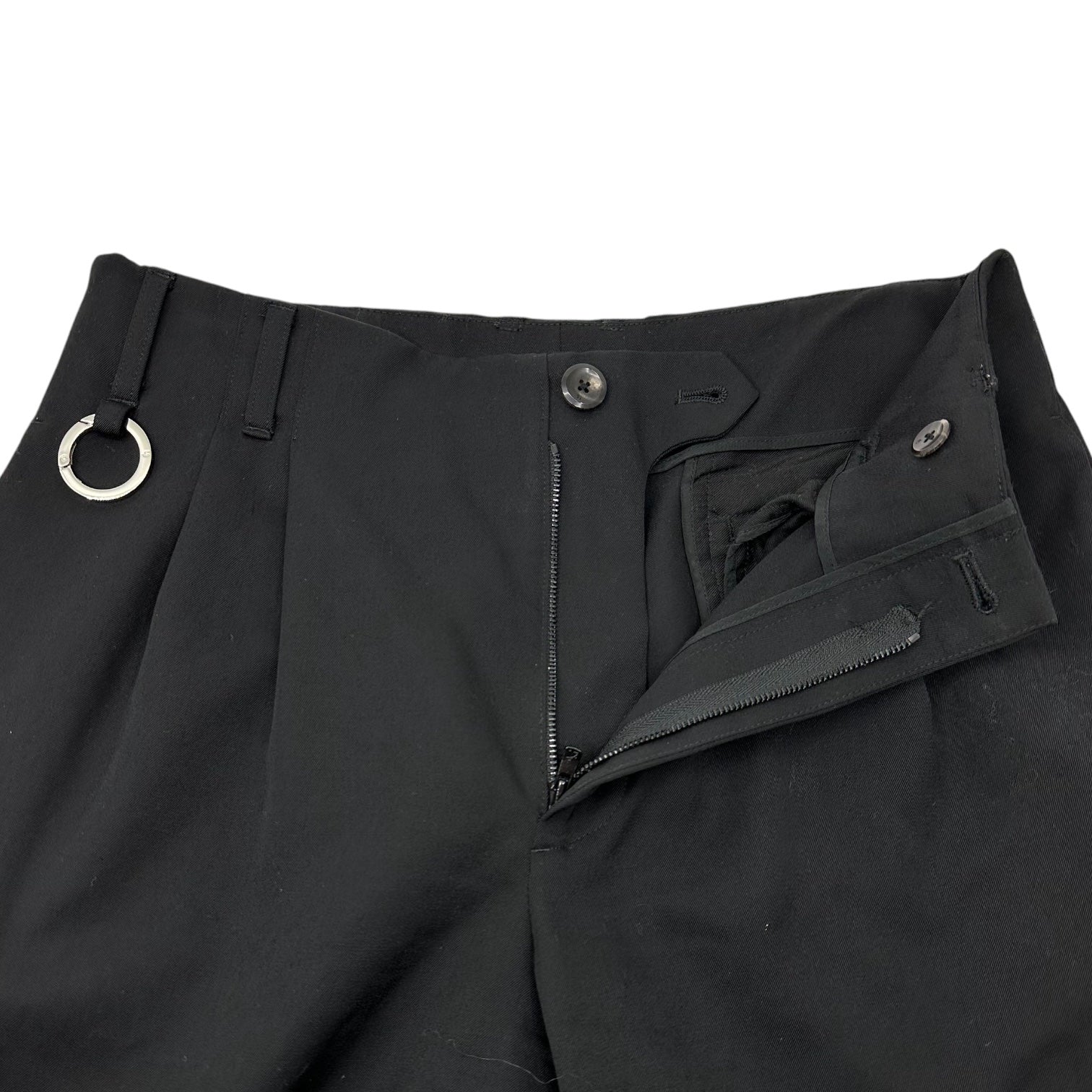 th products(ティーエイチプロダクツ) 23AW QUINN Wide Tailored Pants ワイド スラックス パンツ 2302-P01-M202 1 ブラック 参考定価:59,400円