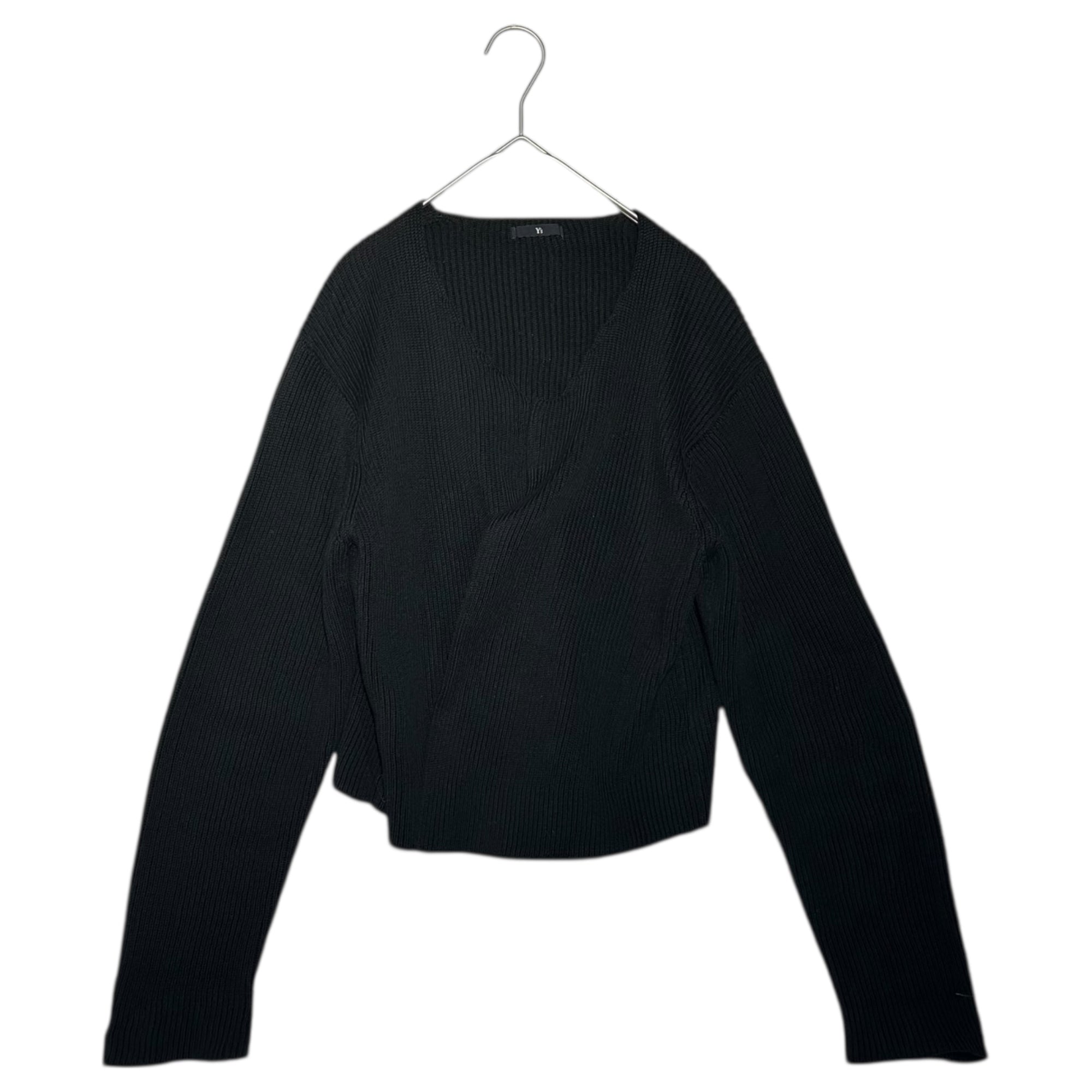 Y's(ワイズ) 90's Buttonless Cotton Knit Cardigan 90年代 ボタンレス コットン ニット カーディガン YO-K22-036 FREE ブラック 男性着用可能