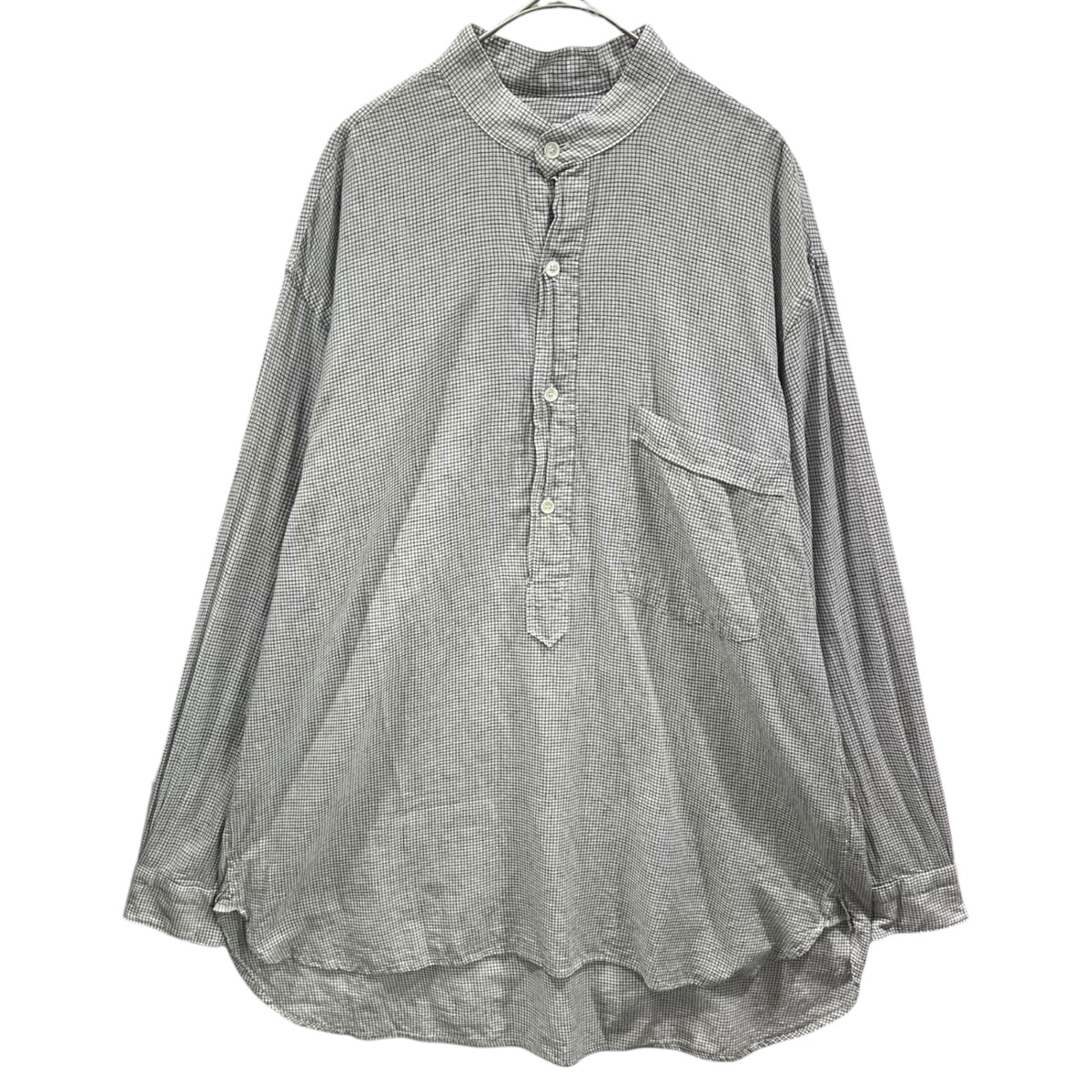 COMOLI(コモリ) 2023SS Khadi Cotton Pullover Shirtコットン プルオーバー シャツ X01-02012 2 チェック