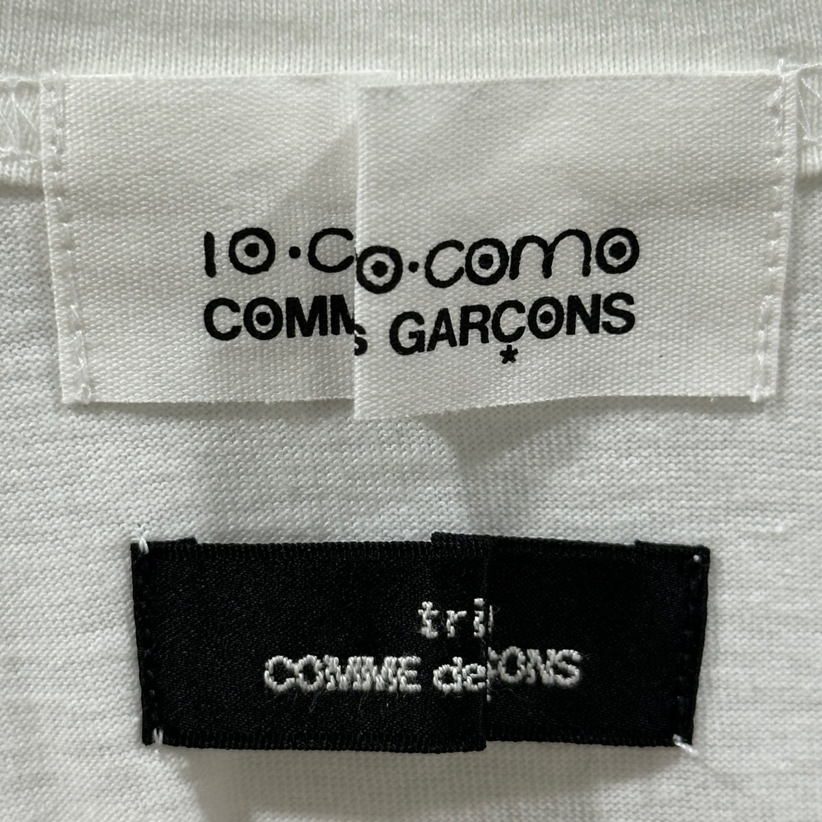 tricot COMME des GARCONS(トリココムデギャルソン) 2004SS Circle Dot Crew Neck T-Shirt サークルドット クルーネック Tシャツ SM-T031 FREE ホワイト×ゴールド AD2003 コルソコモ発売品