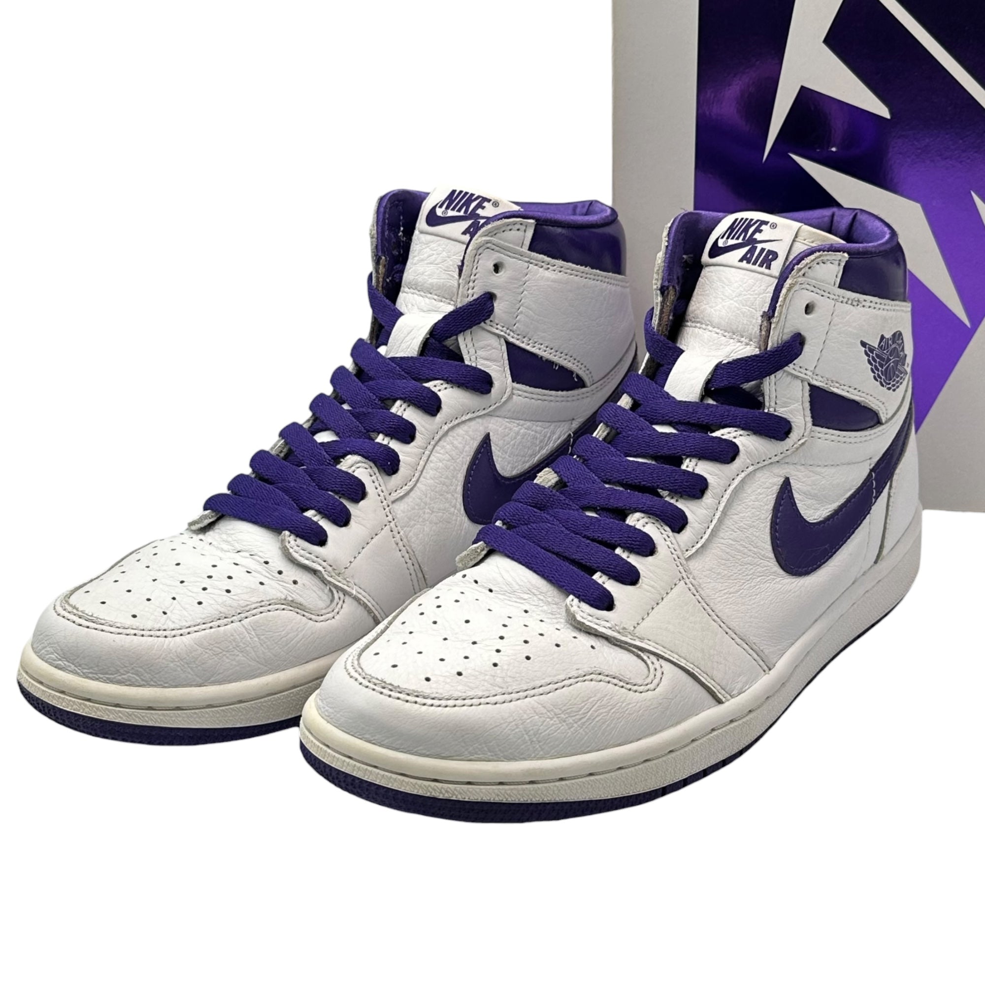 NIKE(ナイキ) Women's Air Jordan 1 High OG "Court Purple" ウィメンズ エアジョーダン1 ハイ OG コートパープル CD0461-151 27cm ホワイト×パープル ハイカット スニーカー