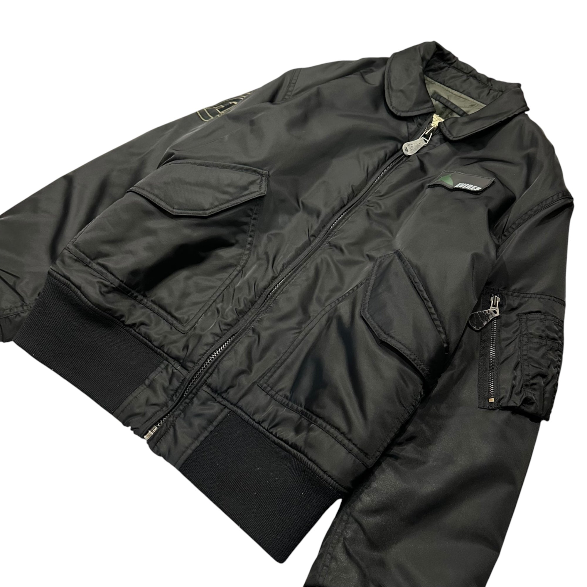 AVIREX(アヴィレックス) Elite Group Quilted Lined Military Flight Jacket 精鋭集団 裏キルト ミリタリーフライトジャケット 652201 L ブラック