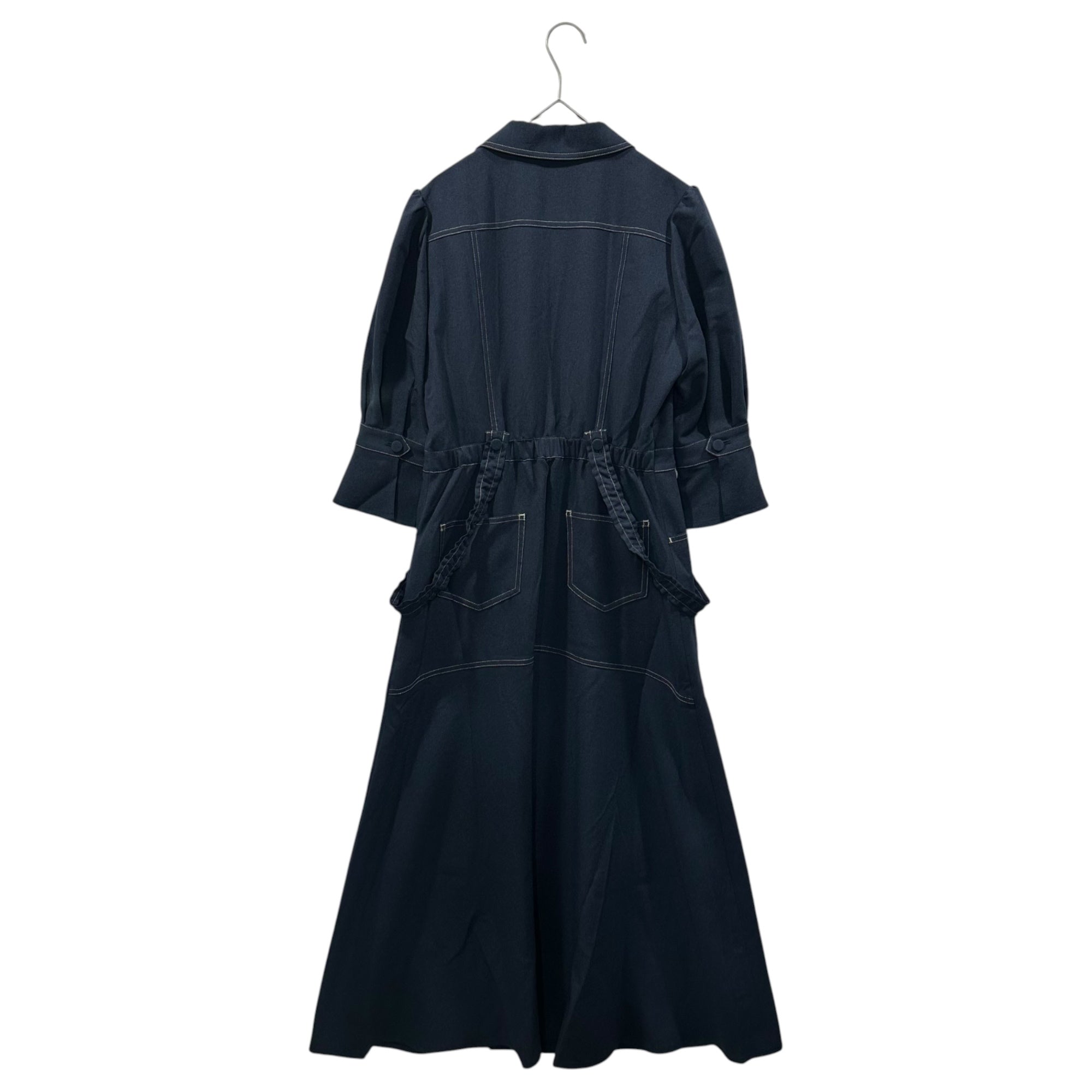 AMERI(アメリ) 2021SS Tailored Suspender Dress テーラー サスペンダー ドレス 01110920701 ネイビー