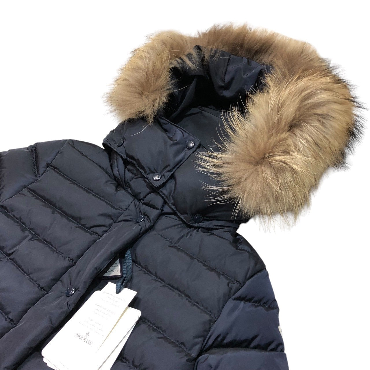 MONCLER(モンクレール) NEW NESTE GIUBBOTTO ラクーン ファー ダウン コート D29544939225 54155 10A ネイビー ジャケット キッズ ボーイズ ガールズ