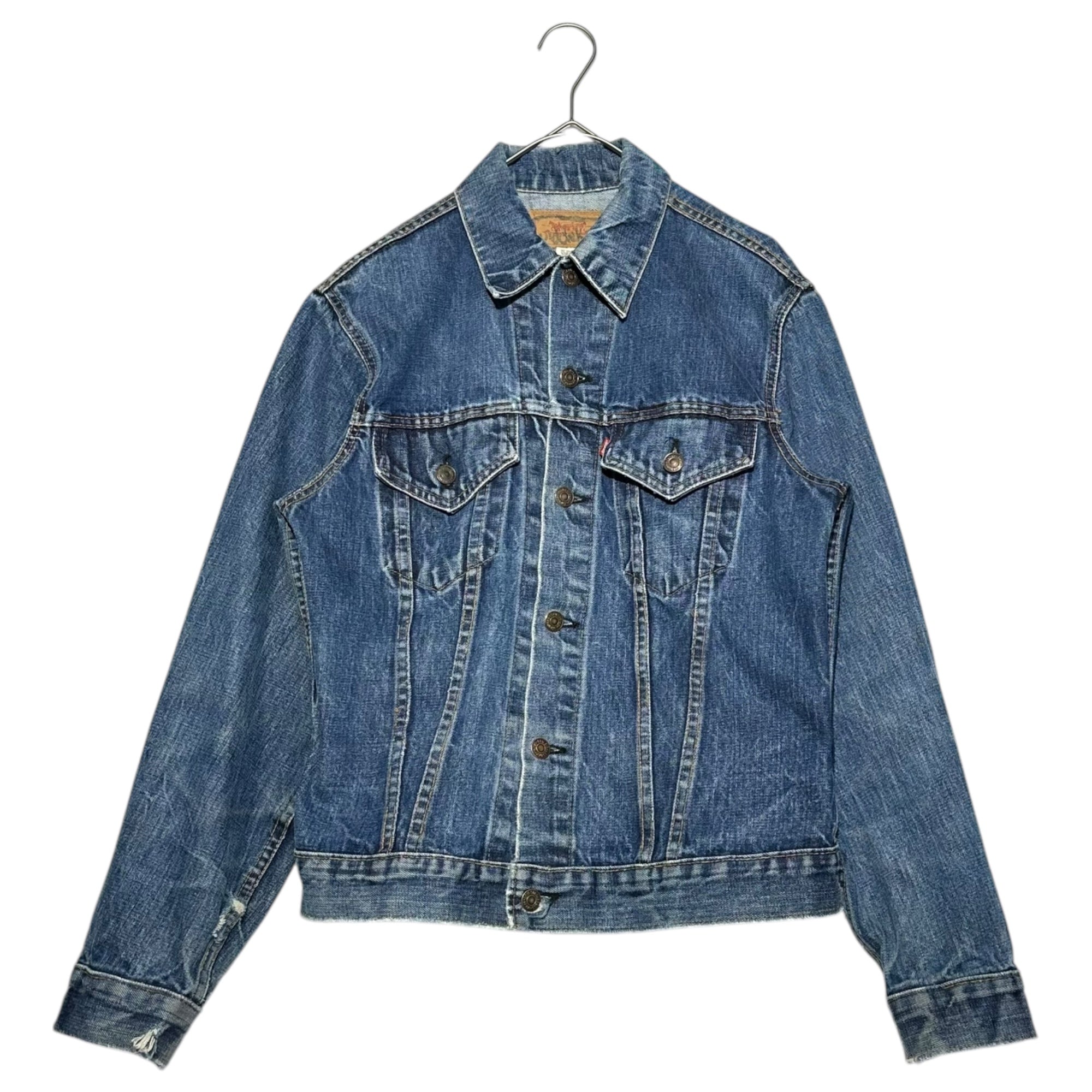 Levi's(リーバイス) 60's~70's 70505 BIG E vintage denim trucker jacket ヴィンテージ デニム トラッカー ジャケット 70505 表記無し(L程度) インディゴ 68~71年製造 古着 ボタン裏52 4th