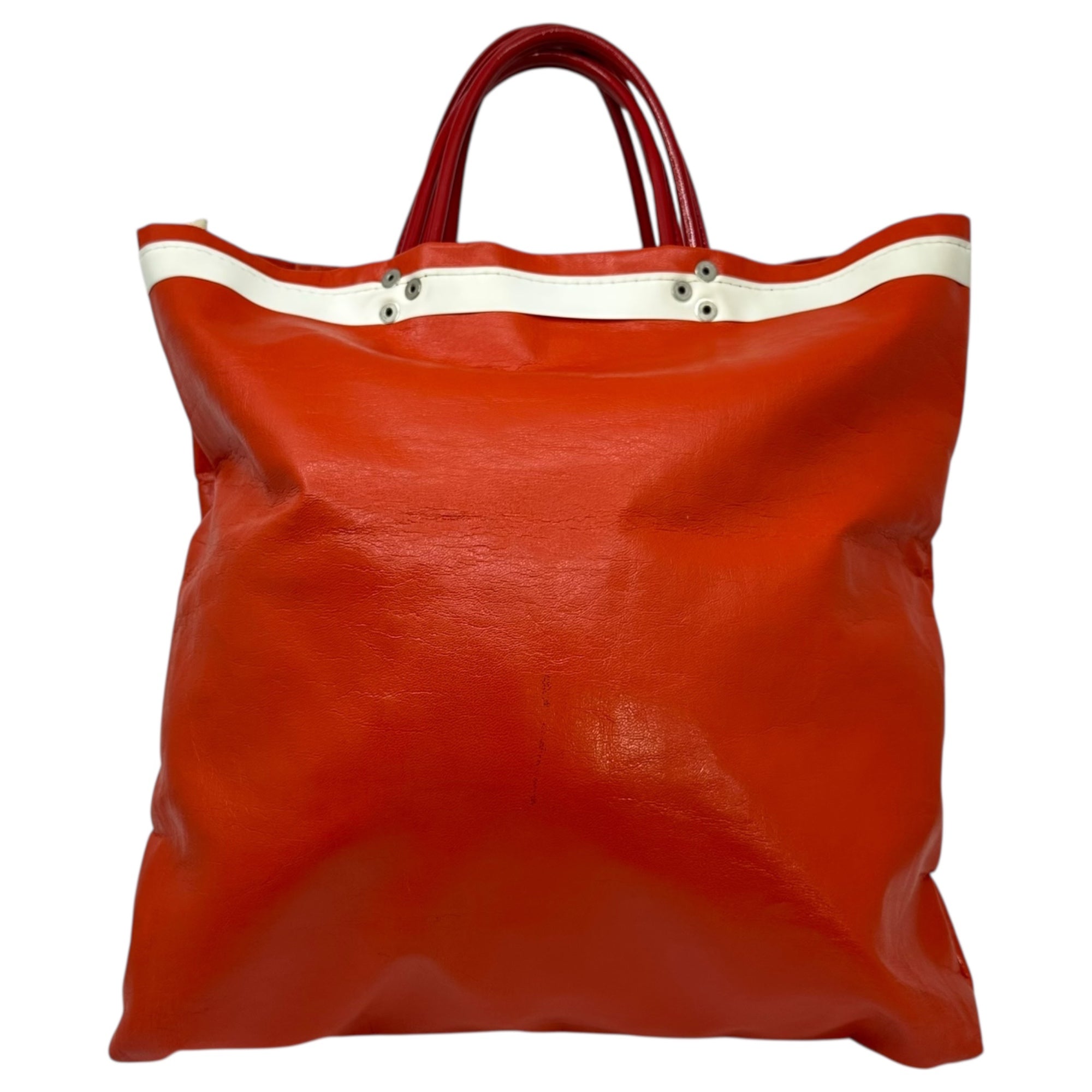 tricot COMME des GARCONS(トリココムデギャルソン) 4 Handle Eco Leather Tote Bag エコ レザー トート バッグ TG-K 202 オレンジ×ホワイト