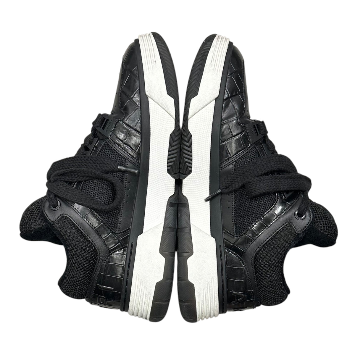 AMIRI(アミリ) Croc-Embossed Low-Cut Sneakers クロコ型押し ローカット スニーカー MA-1-23 29cm ブラック
