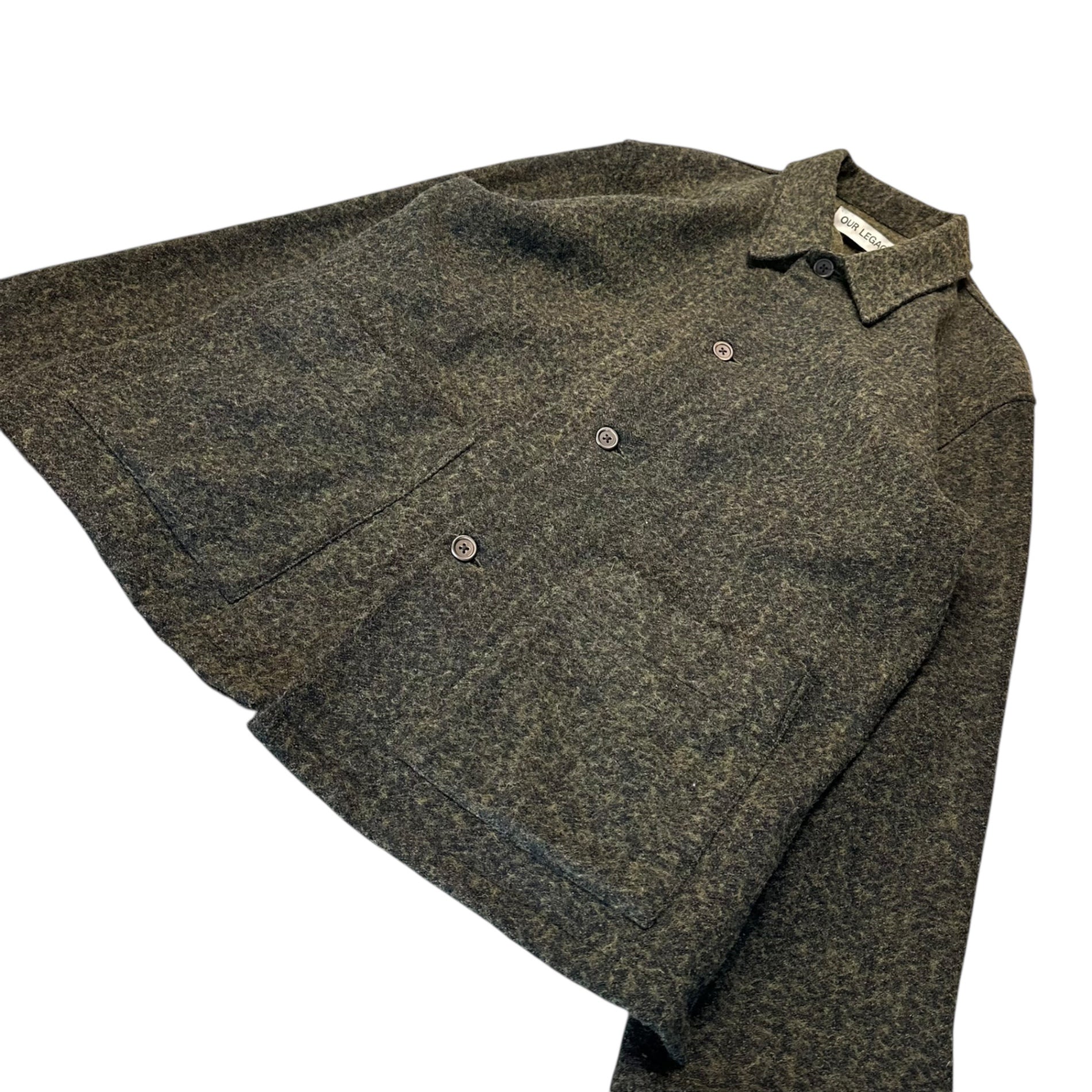 OUR LEGACY(アワーレガシー) 23AW HAVEN JACKET ヘイブン ジャケット M4236HM 44 ブラック×カーキ ウール カバーオール