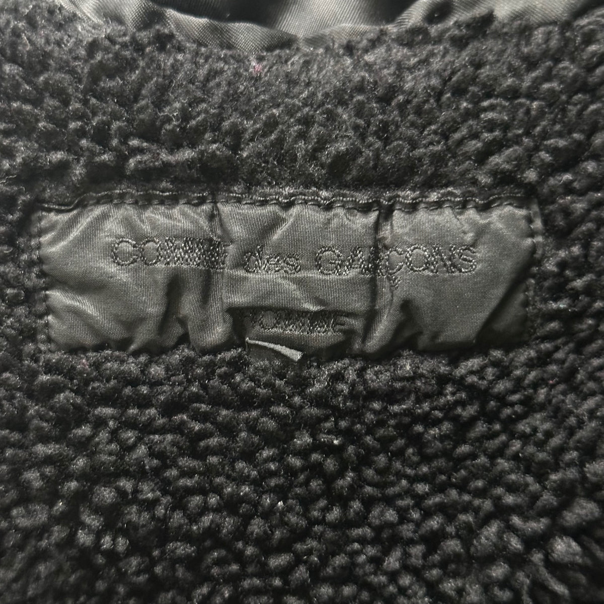 COMME des GARCONS HOMME(コムデギャルソンオム) 2005AW Piece-Dyed Faux Fur-Lined Jacket 製品染め 内ボア ジャケット HP-J049 L ブラック AD2005 00s アーカイブ