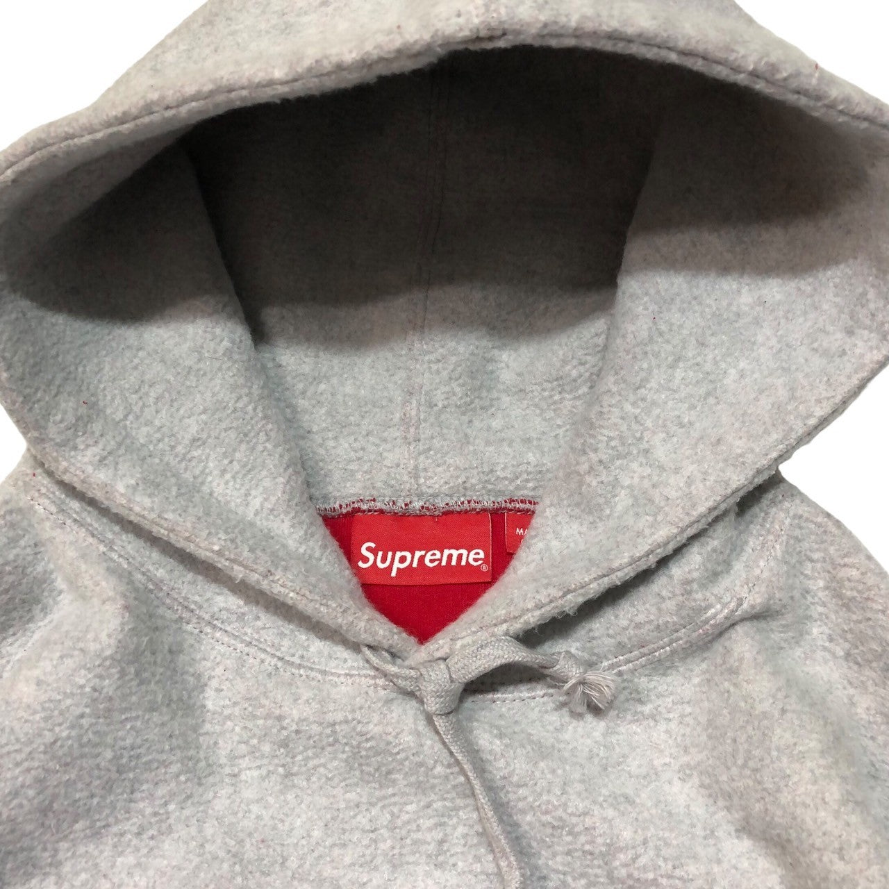 SUPREME(シュプリーム) 23SS Inside Out Box Logo Hooded Sweatshirt ボックスロゴ フーディー スウェット パーカー 起毛 インサイドアウト M グレー×レッド Heather Grey