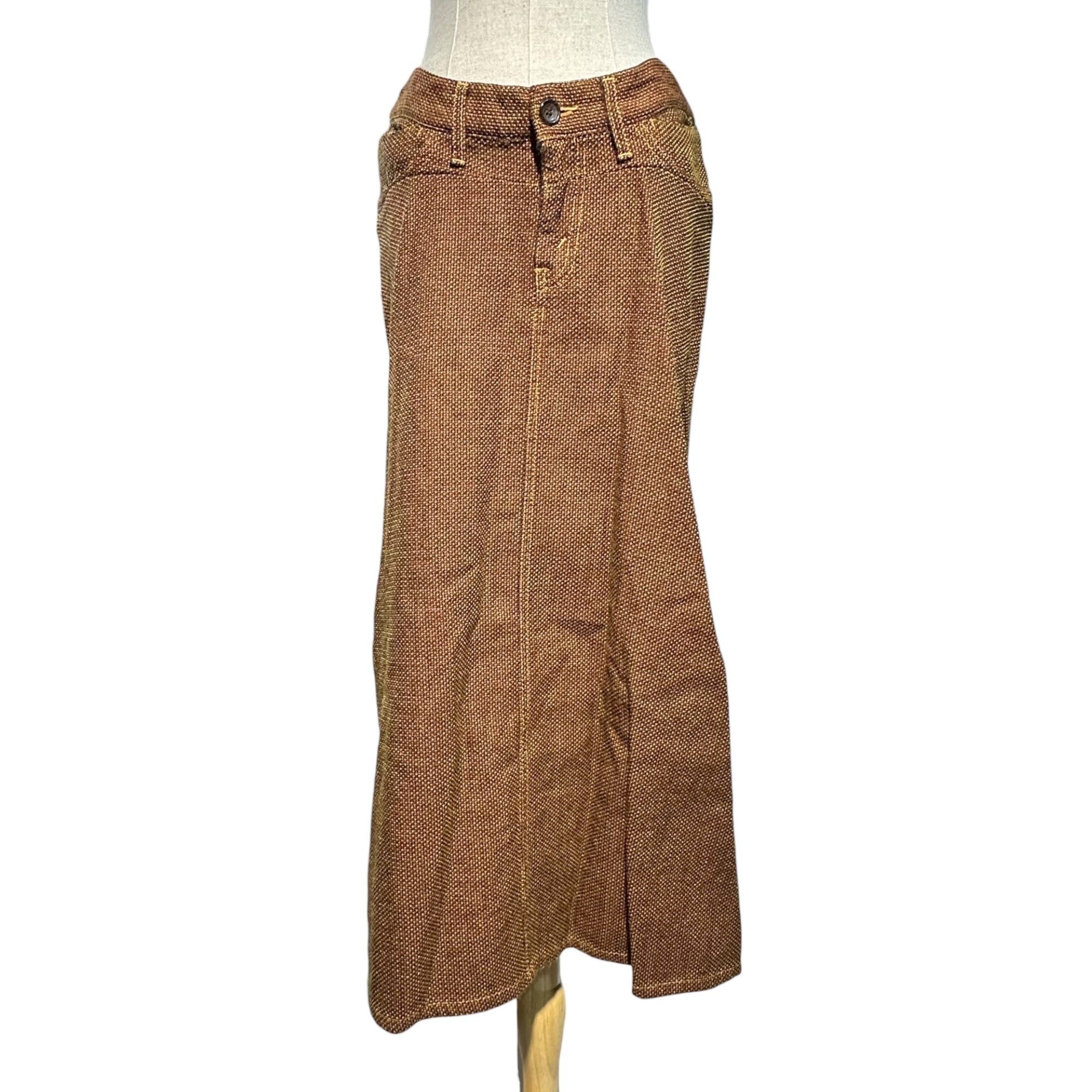 COMME des GARCONS JUNYA WATANABE(コムデギャルソンジュンヤワタナベ) 04AW Vintage Tweed Mermaid Skirt ヴィンテージ ツイード マーメイド スカート JN-S011 M イエロー×ブラック×ピンク AD2004