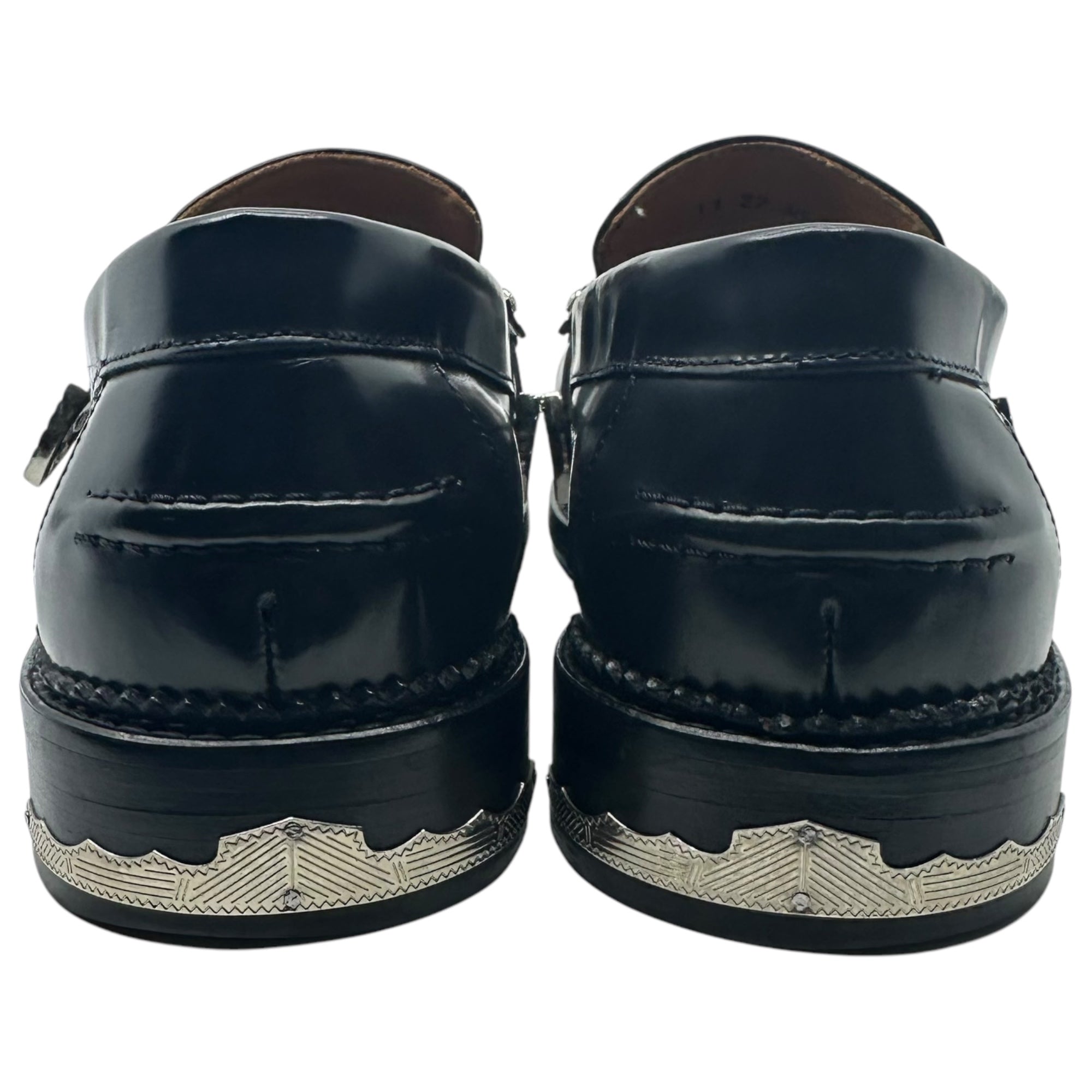 TOGA VIRILIS(トーガビリリース) METAL LOAFER(MEN) メタル ローファー 革靴 メタルスタッズ ホースビット調 AJ826 42(27.0cm) ブラック×シルバー( Black Polido) 参考定価70,400円(税込)