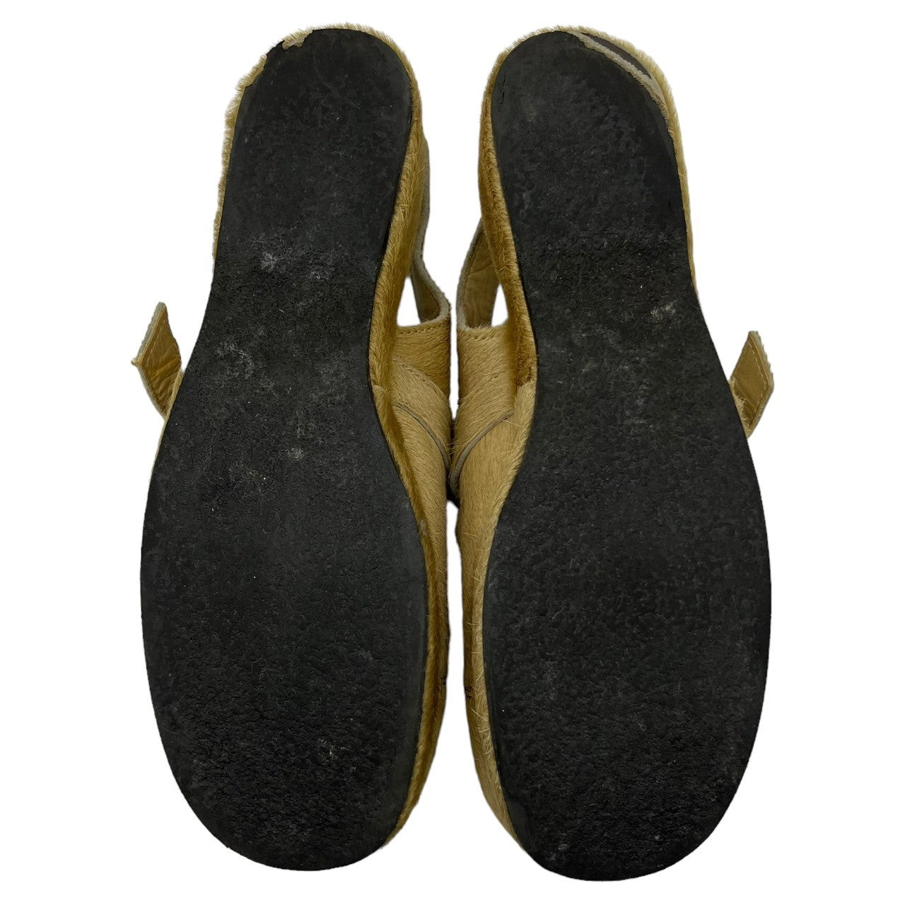 tricot COMME des GARCONS(トリココムデギャルソン) Harako sabo sandals ハラコ サボ サンダル SIZE 25.0程度(メンズ着用可能) アイボリー スレ、使用感、キズ有