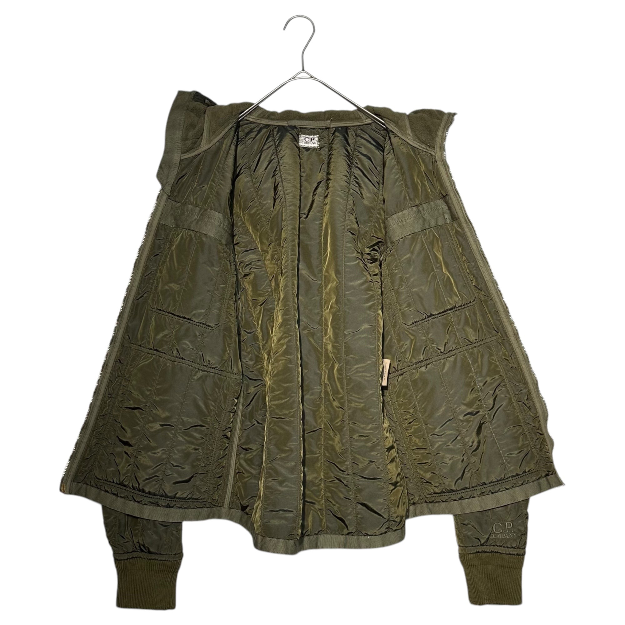 C.P.COMPANY(シーピーカンパニー) 07AW 4 pocket quilted hooded jacket 4ポケット キルティング フーデット ジャケット 4718M155 46 オリーブ 00's マウンテンパーカー ナイロン