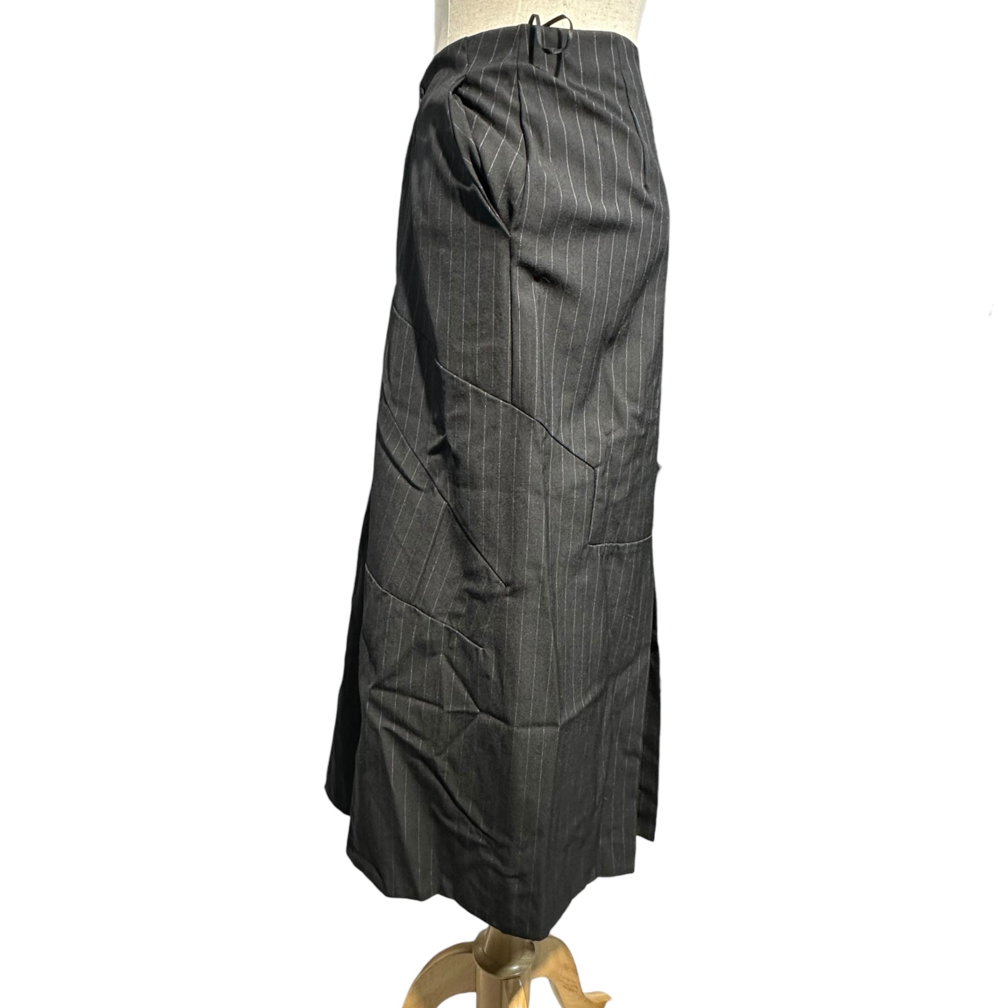 COMME des GARCONS(コムデギャルソン) 93SS Same Fabric Patchwork Tight Long Skirt 同素材 パッチワーク タイト ストライプ ロング スカート GS-11004S S ブラック 90's 90年代 ヴィンテージ アーカイブ AD1992