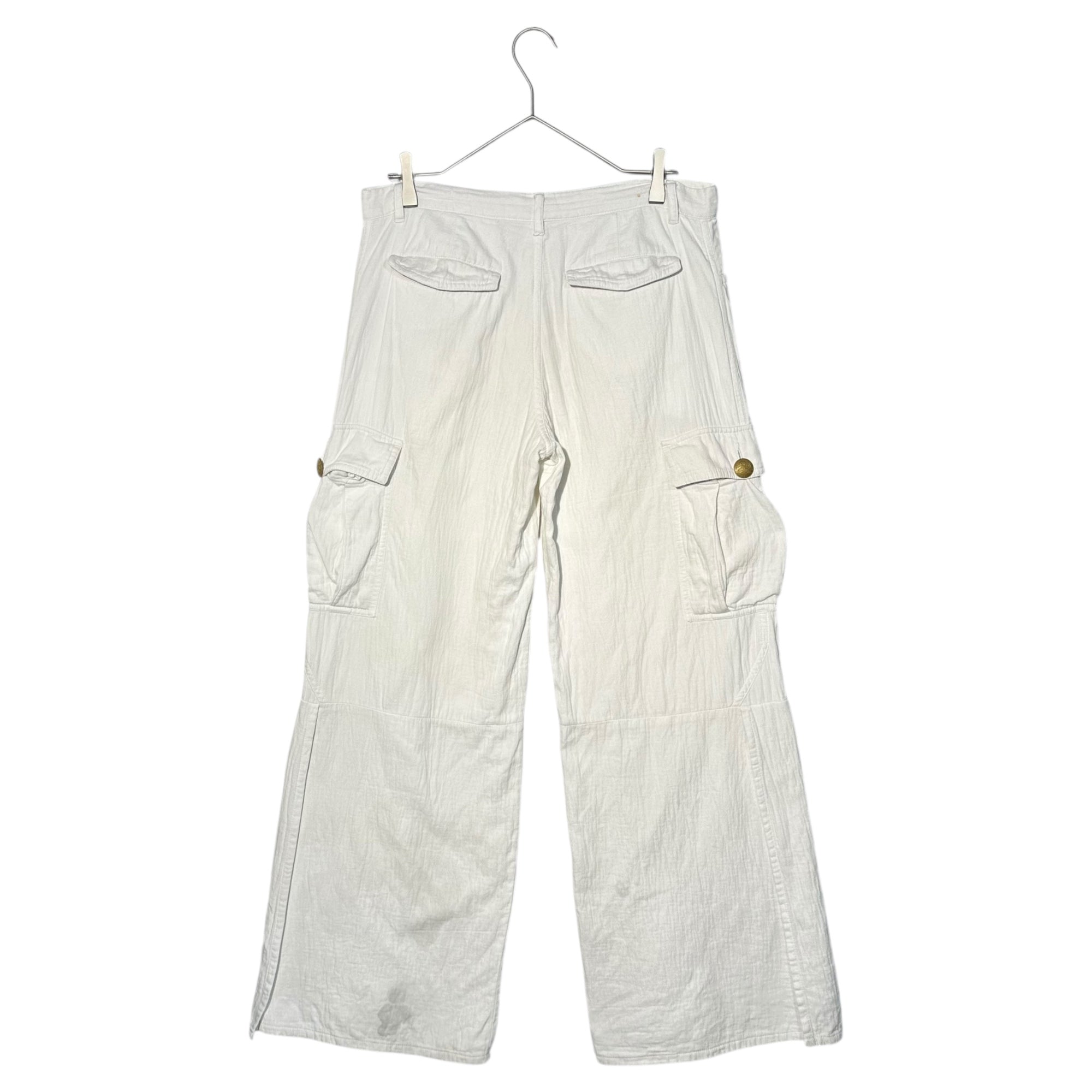 LED RECHWE(レッドリーチュエ) 00's ”Veronica” Baggy Flare Cargo Pants バギー フレア カーゴ パンツ 1 ホワイト Y2K お兄系 アーカイブ