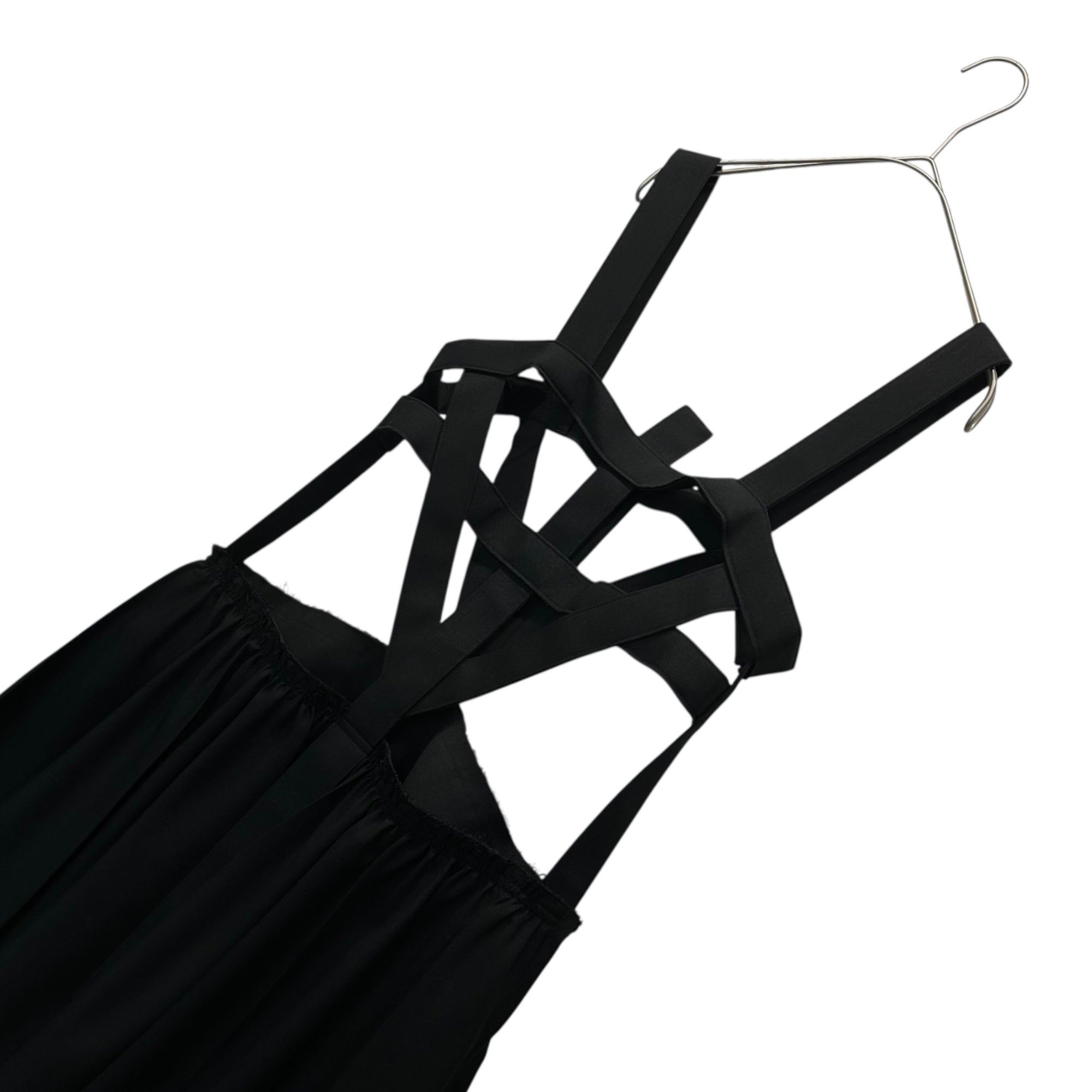 COMME des GARCONS(コムデギャルソン) 14SS Pleated Harness Design Suspender Over Skirt プリーツ加工 ハーネス デザイン 吊り オーバー スカート GM-A003 S ブラック AD2013 2014SSコレクションアイテム ジャンパースカート