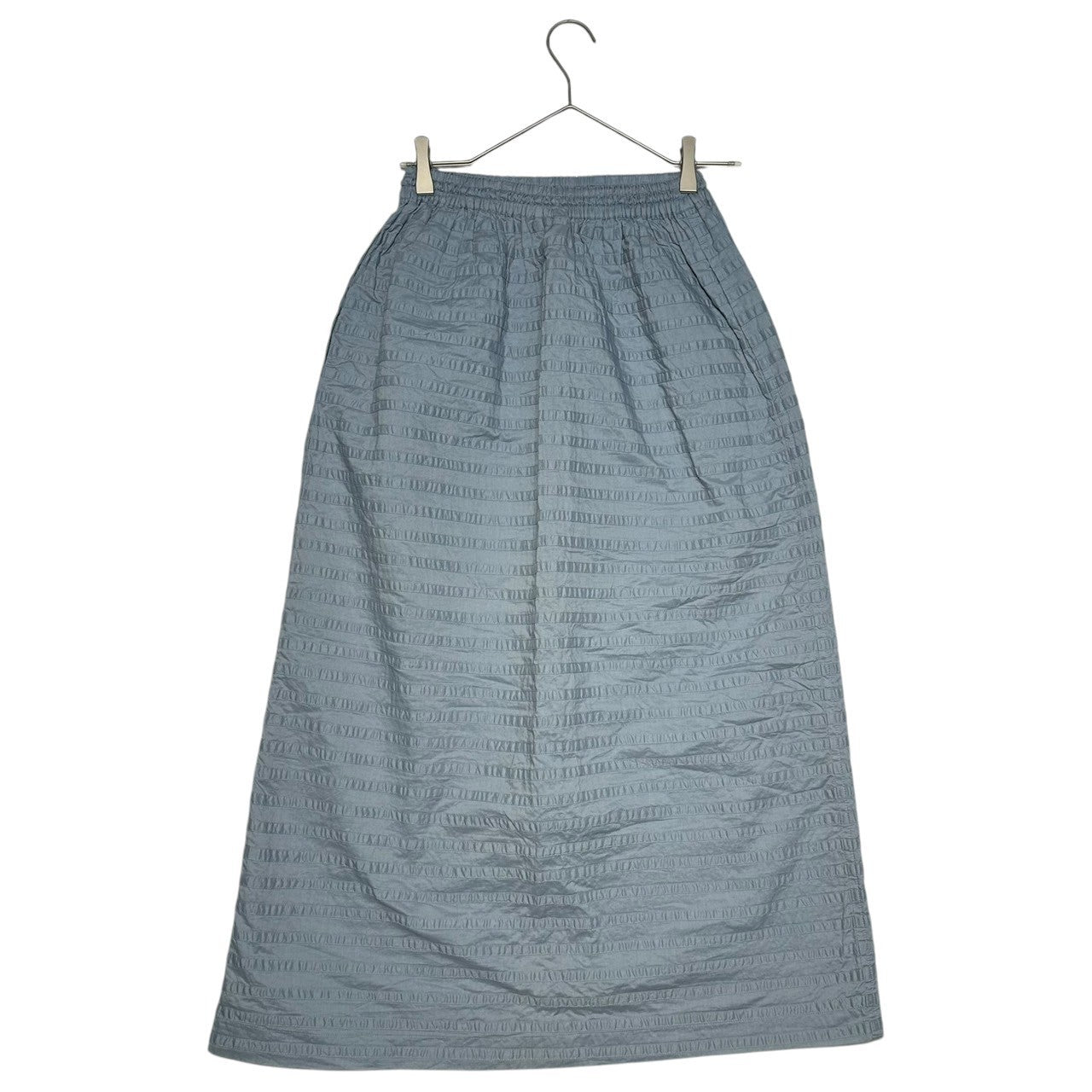 HAI SPORTING GEAR ISSEY MIYAKE(ハイスポルティングギア イッセイミヤケ) 80's Striped cotton long skirt 80年代 ボーダー コットン ロング スカート M ブルー