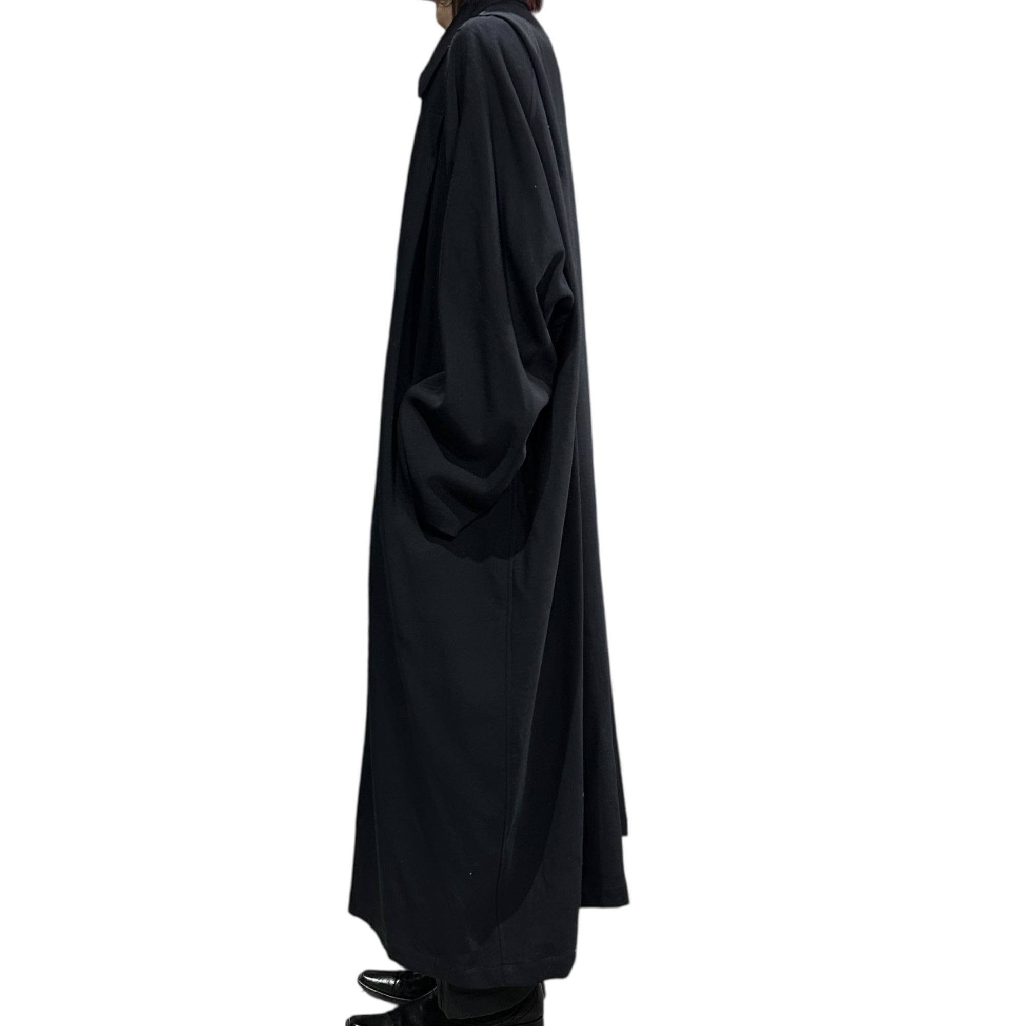 Y's(ワイズ) 02AW Wool Gabardine Zip-Up Super Long Coat ウールギャバジン ジップアップ スーパー ロング コート YM-C08-125 表記無(FREE) ブラック アーカイブ