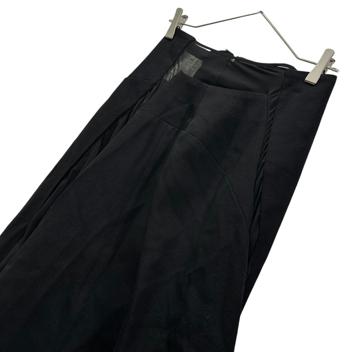 COMME des GARCONS(コムデギャルソン) 1997AW Sheer-Panel Wool Long Skirt シアー 切替 ウール ロング スカート GS-04009S S ブラック AD1997 90s アーカイブ