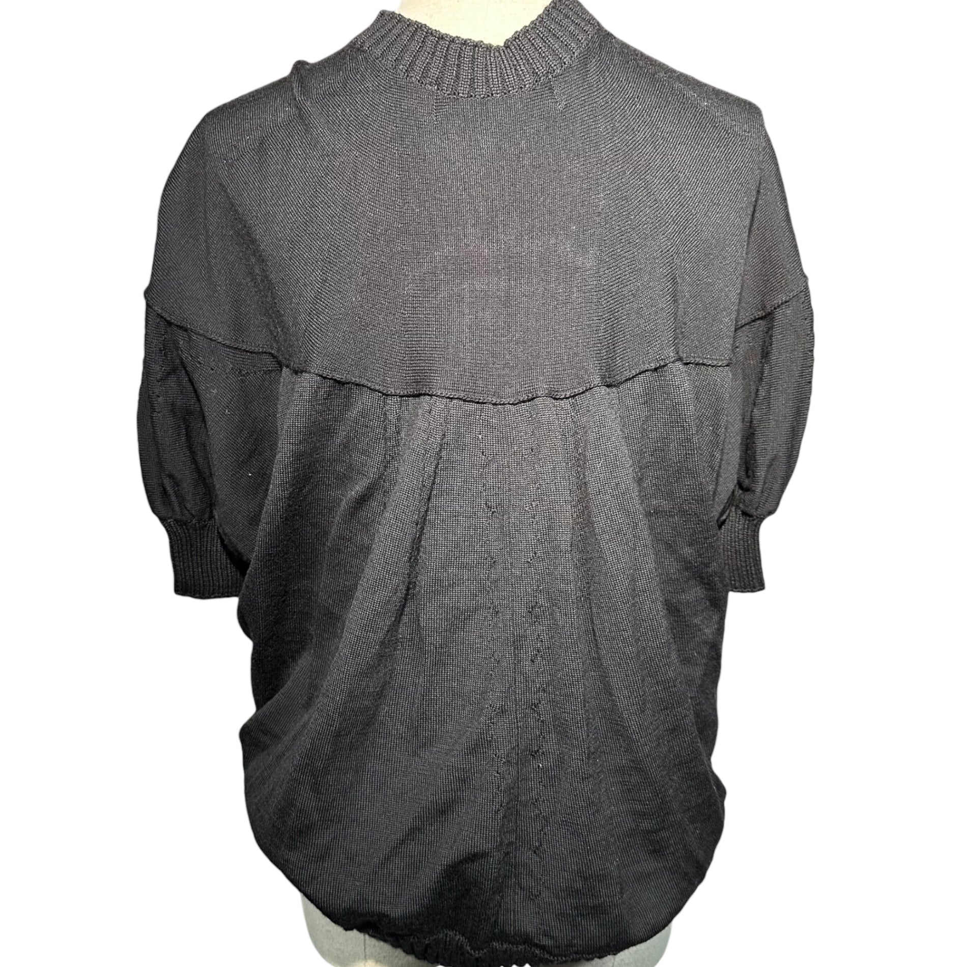 tricot COMME des GARCONS(トリココムデギャルソン) 12AW S/S Balloon Cardigan ショートスリーブ バルーン カーディガン TJ-N007 FREE ブラック AD2012