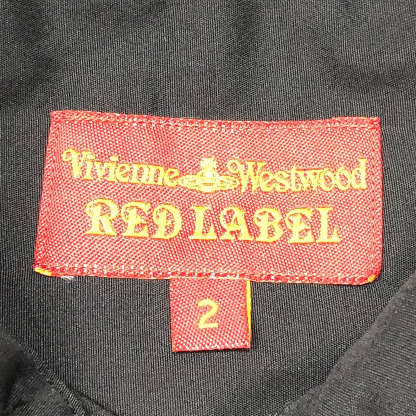 Vivienne Westwood RED LABEL(ヴィヴィアンウエストウッドレッドレーベル) One point orb long sleeve shirt ワンポイントオーブ長袖シャツ 16-03-862001 2(M程度) ブラック×レッド