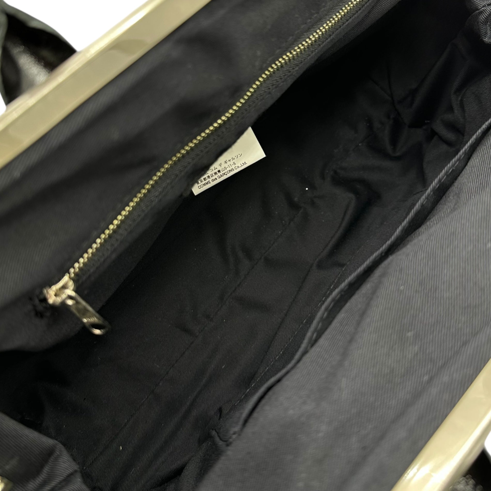 tricot COMME des GARCONS(トリココムデギャルソン) Patchwork Gama-guchi Handbag パッチワーク がま口 ハンドバッグ JN-K202 ブラック