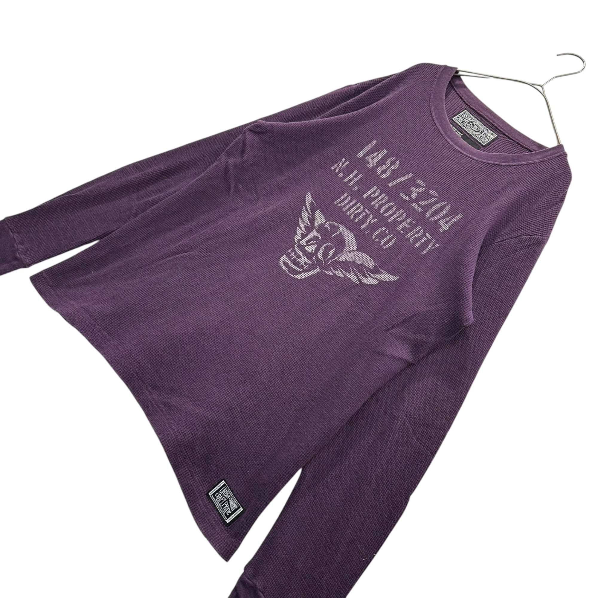 NEIGHBORHOOD(ネイバーフッド) Waff Classic Crew C-Thermal LS スカル プリント サーマル 長袖 カットソー SPNH-CS-M05 M パープル ワッフル