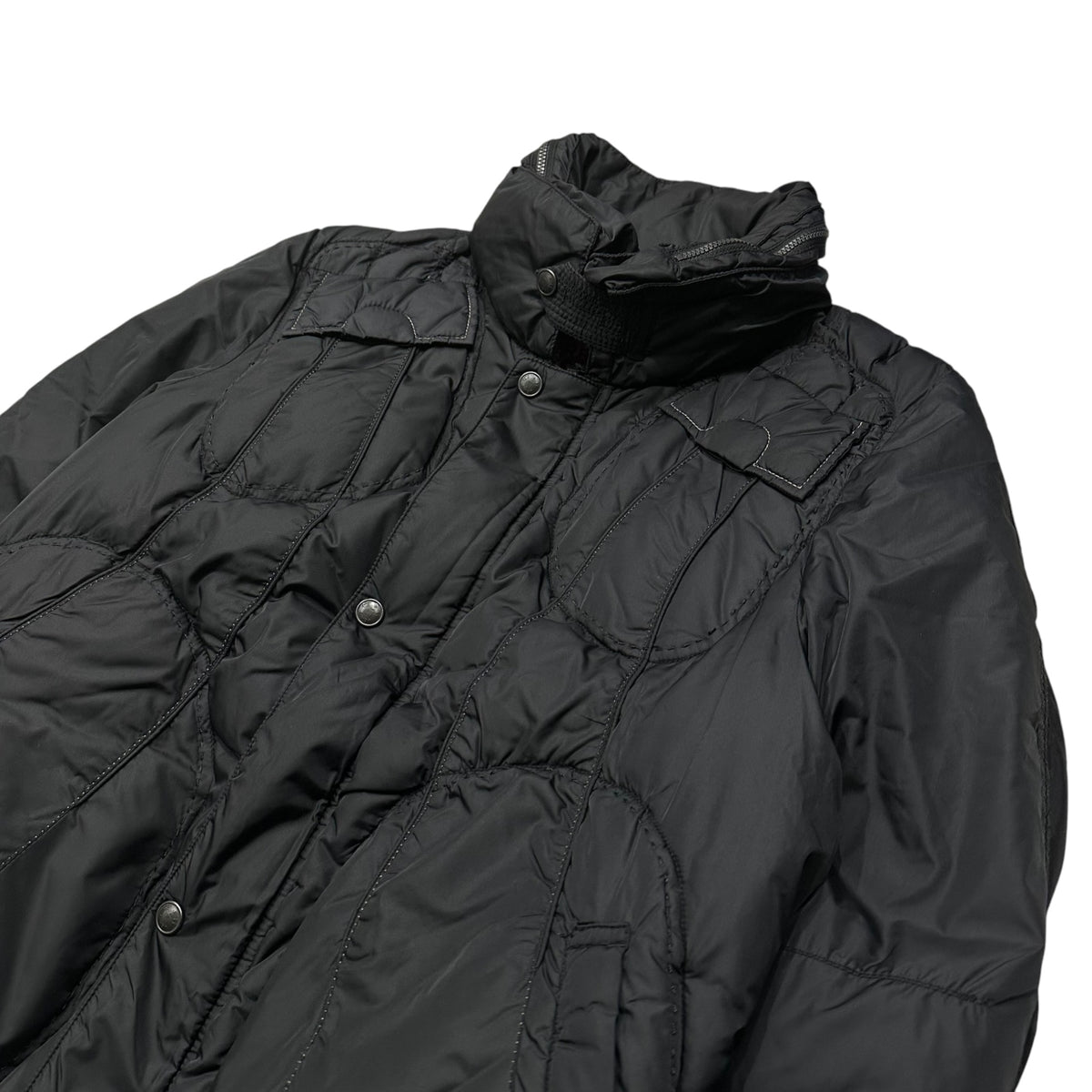 MARITHE FRANCOIS GIRBAUD(マリテフランソワジルボー) Old Pocket-Gimmick Down Jacket オールド ポケット ギミック ダウン ジャケット M7-7960 M ブラック