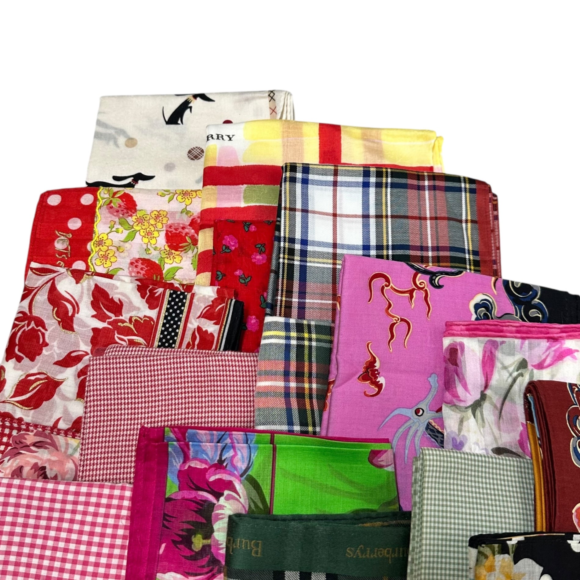 BURBERRY(バーバリー) ブランド ミックス ハンカチ セット 34点 BURBERRY11点 /RALPH LAUREN 7点 / DIOR 2点 / FENDI 3点 / Yves Saint Laurent 4点 / その他 7点 大量 まとめ