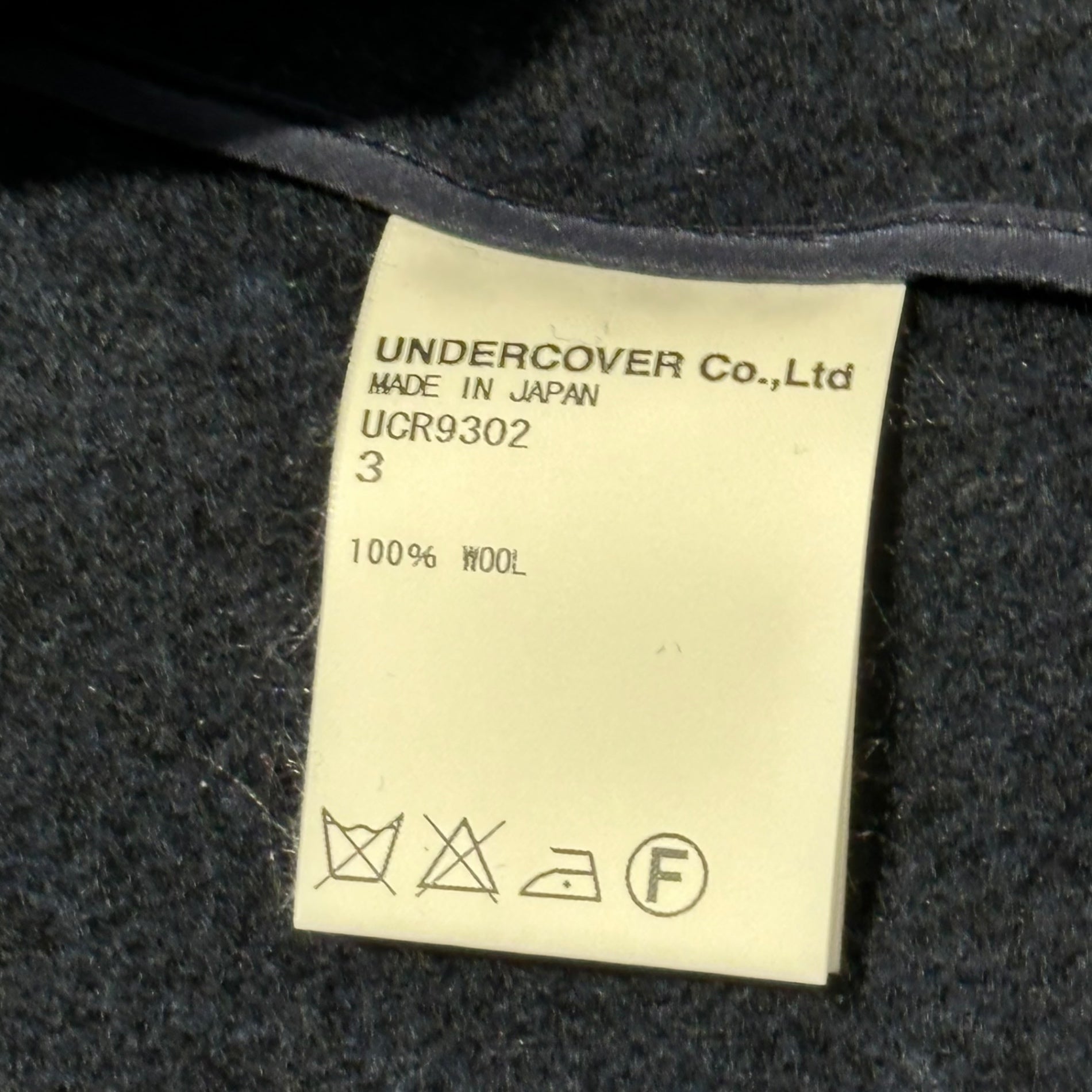 UNDERCOVER(アンダーカバー) 16AW Inside-Out Wool River Chester Coat インサイドアウト ウール リバー チェスター コート UC9302 3 ブラック