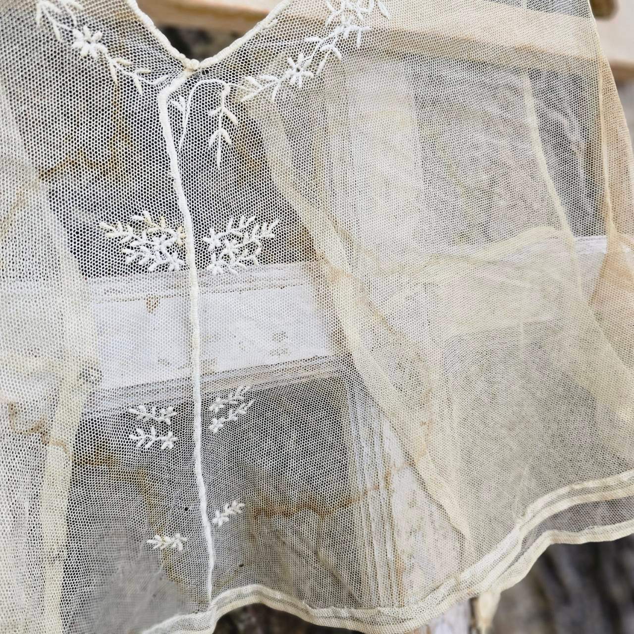 Euro antique(ヨーロッパアンティーク) 20~'s tulle mini vest チュール ミニ ベスト FREE ベージュ