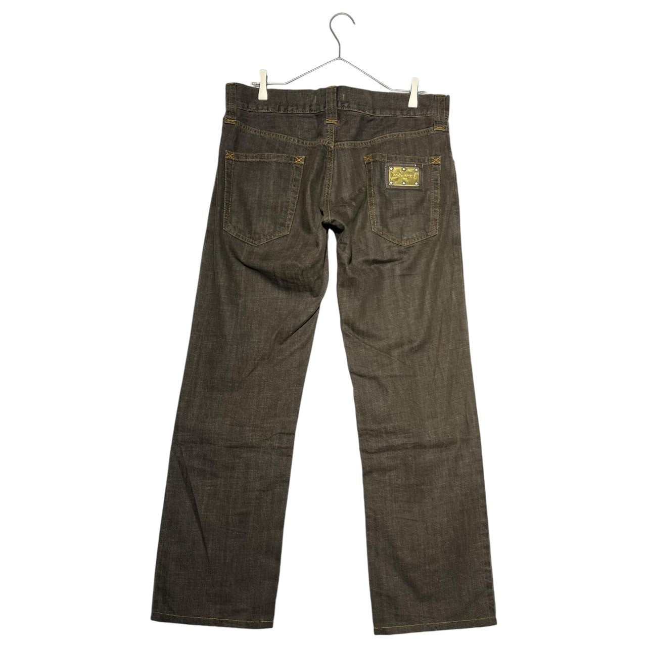 DOLCE&GABBANA(ドルチェ&ガッバーナドルガバ) 00's brown straight denim pants ブラウン ストレート デニム パンツ 46 ブラウン Y2K