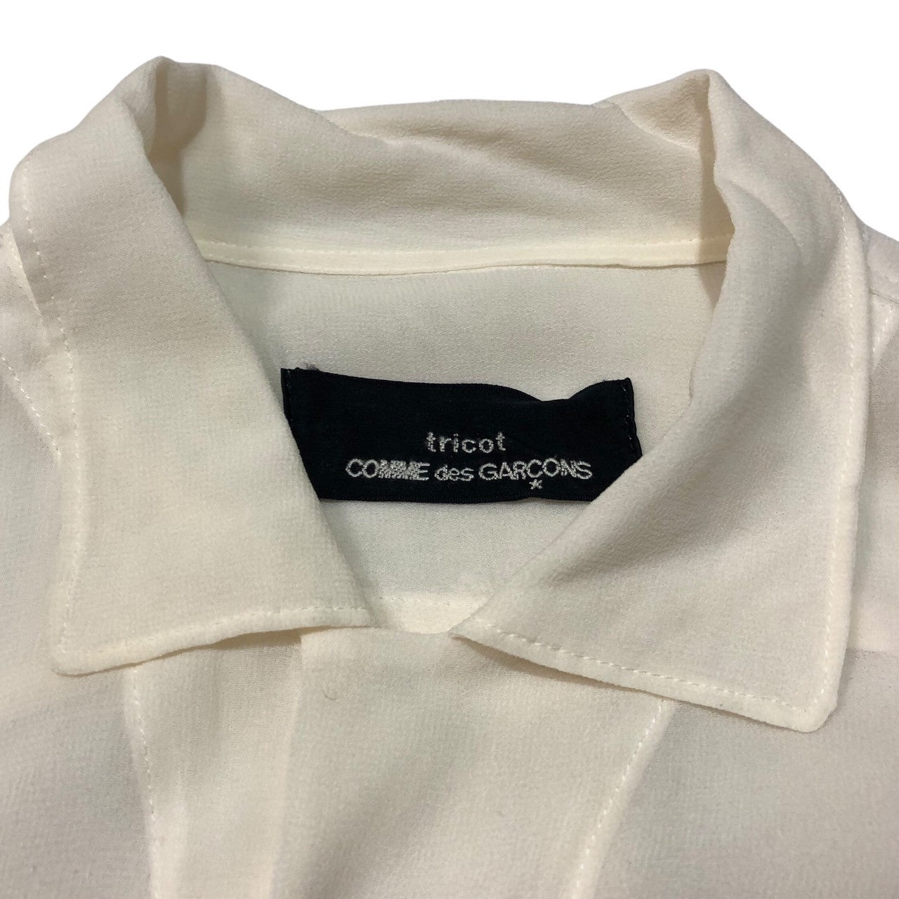 tricot COMME des GARCONS(トリココムデギャルソン) 80's see-through rayon shirt シースルーレーヨンシャツ TB-110020 表記なし(M程度) ホワイト AD1988