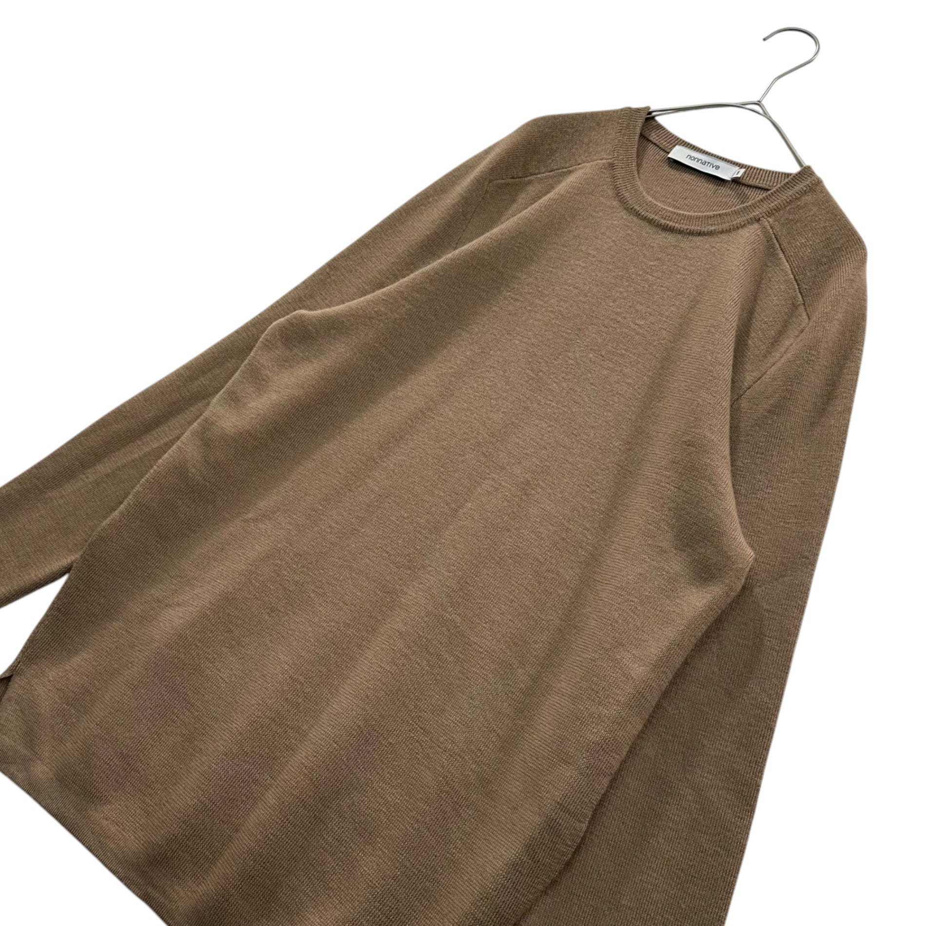 nonnative(ノンネイティブ) 18AW Side-Slit Crew-Neck Knit サイド スリット クルーネック ニット NN-K3406 1(S程度) ベージュ