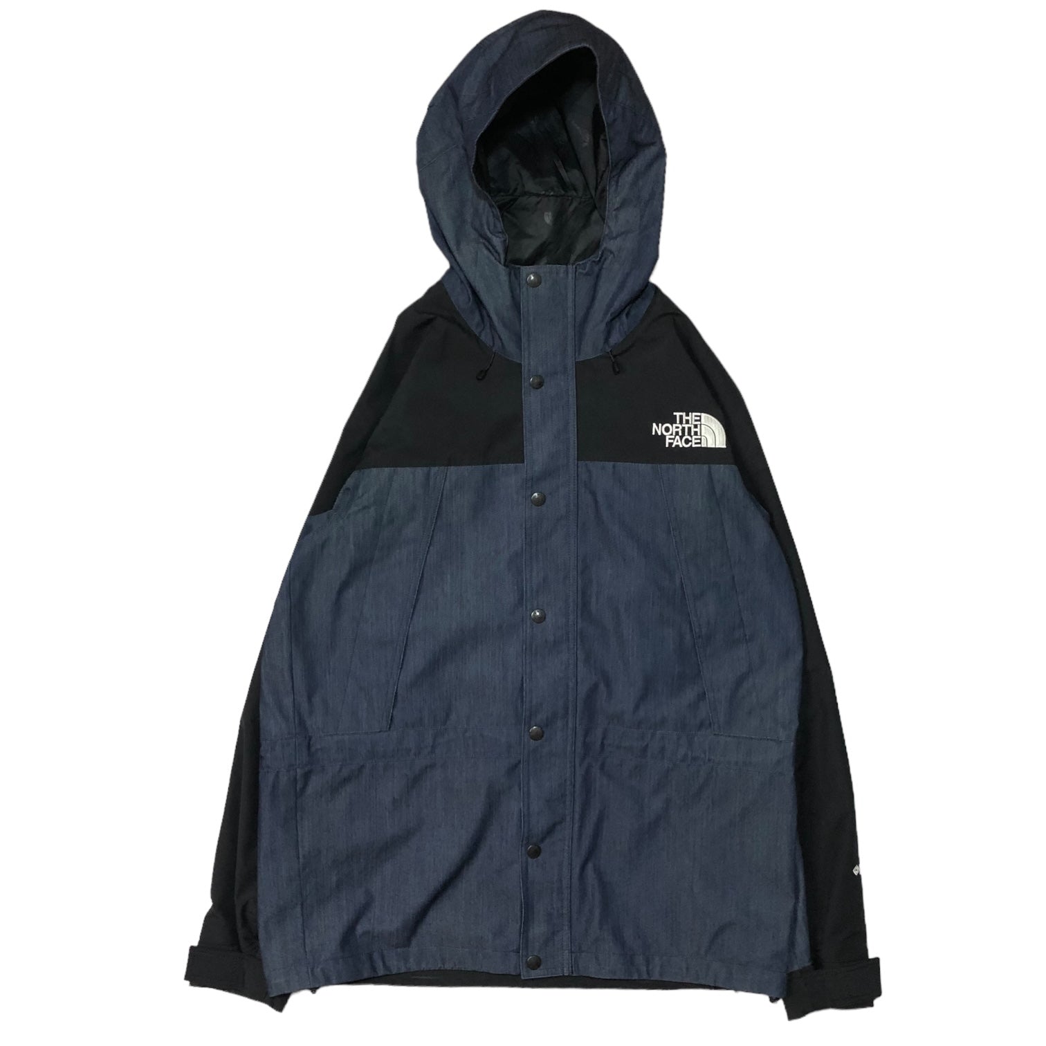 THE NORTH FACE(ノースフェイス) MOUNTAIN LIGHT DENIM JACKET マウンテンライト デニム ジャケット NP12032 L インディゴ×ブラック マウンテンパーカー