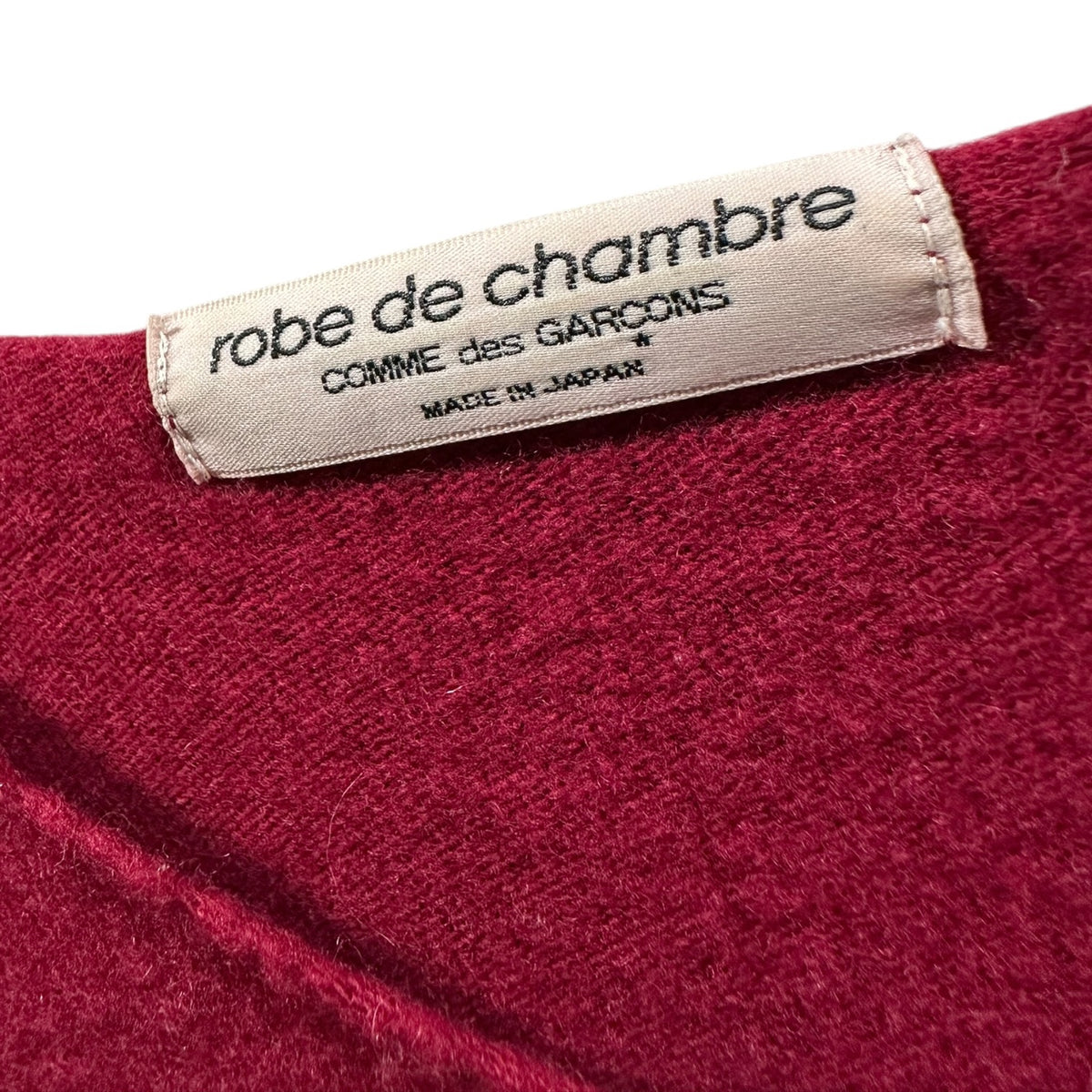 robe de chambre COMME des GARCONS(ローブドシャンブルコムデギャルソン) 1999AW Garment-Dyed V-neck Wool Sweater 製品染め Vネック ウール ニット RT-040390 表記無(M程度) レッド AD1999