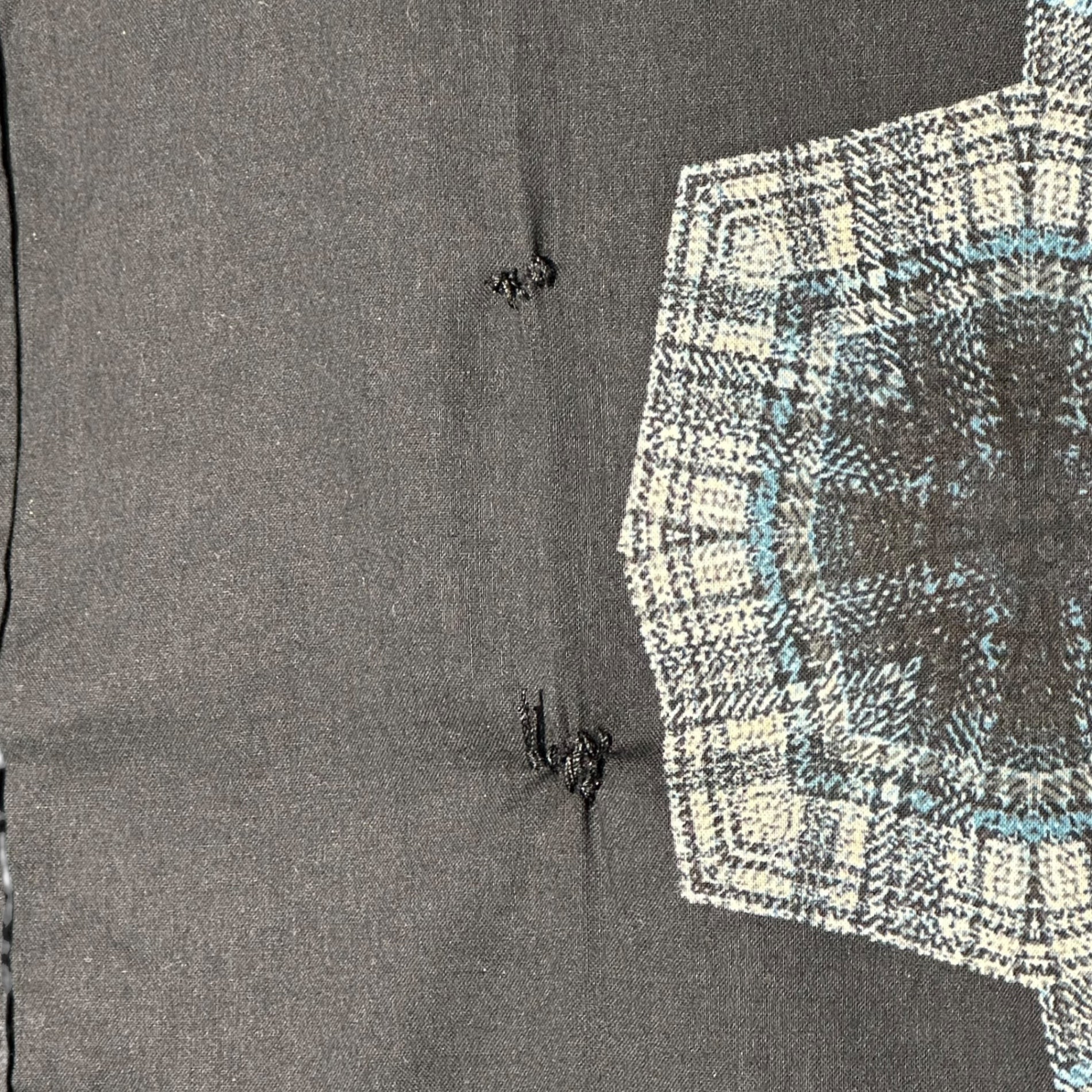 Acne Studios(アクネストゥディオズ) 22AW Kaleidoscope Check S/S Shirt 万華鏡 チェック 半袖 シャツ FN-MN-SGIR000565 44(S~M程度) ブラック×ネイビー