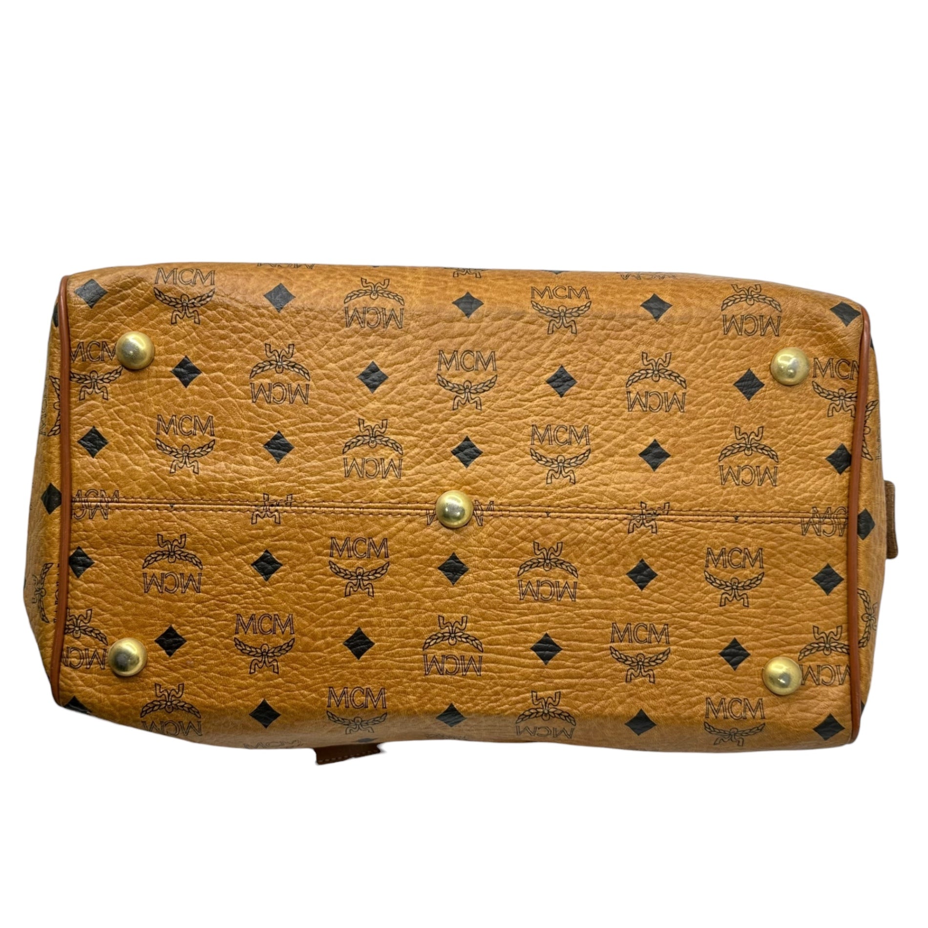 MCM(エムシーエム) 2way Shoulder Mini Boston Bag ショルダー ミニ ボストン バッグ ブラウン ririジップ