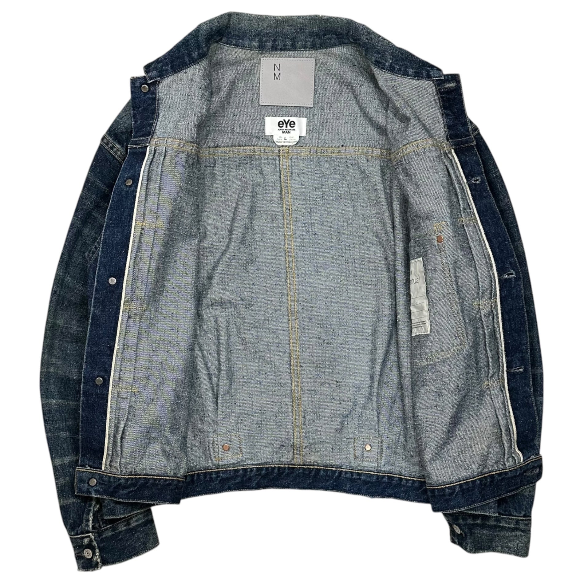 JUNYA WATANABE MAN×New Manual(ジュンヤワタナベマン×ニューマニュアル) 2024AW W-Name Denim Jacket Wネーム デニム ジャケット WN-J924 L ライトインディゴ AD2023 1st Tバッグ
