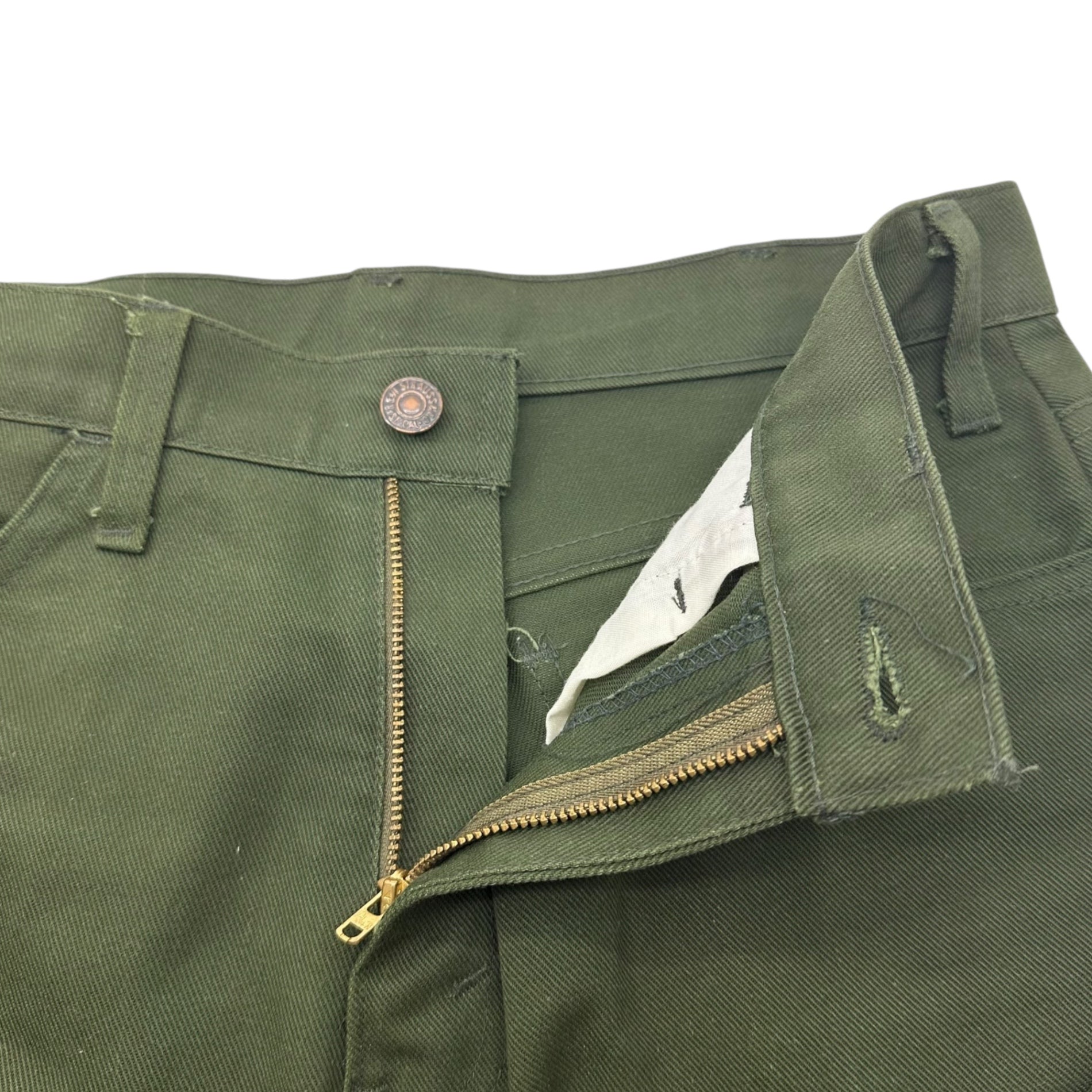 Levi's(リーバイス) 70's 517 STA-PREST スター プレスト ツイル ブーツカット パンツ 517-1838 W31 L33 オリーブ フレア スタプレ 70年代 ヴィンテージ