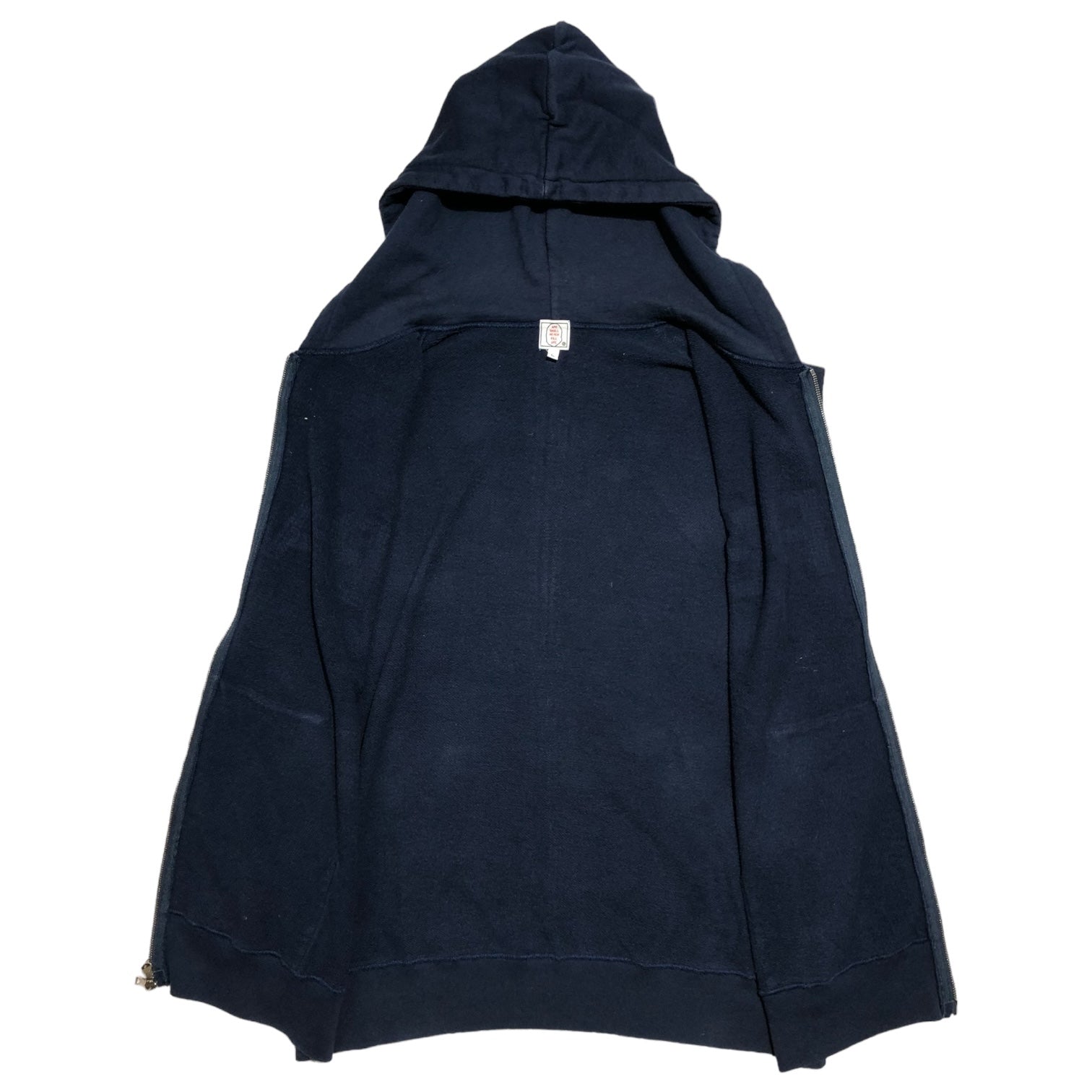 A BATHING APE(アベイシングエイプ) 00's zip hoodie vest SWAROVSKI ジップ フーディー ベスト スワロフスキー ノースリーブパーカー L ネイビー