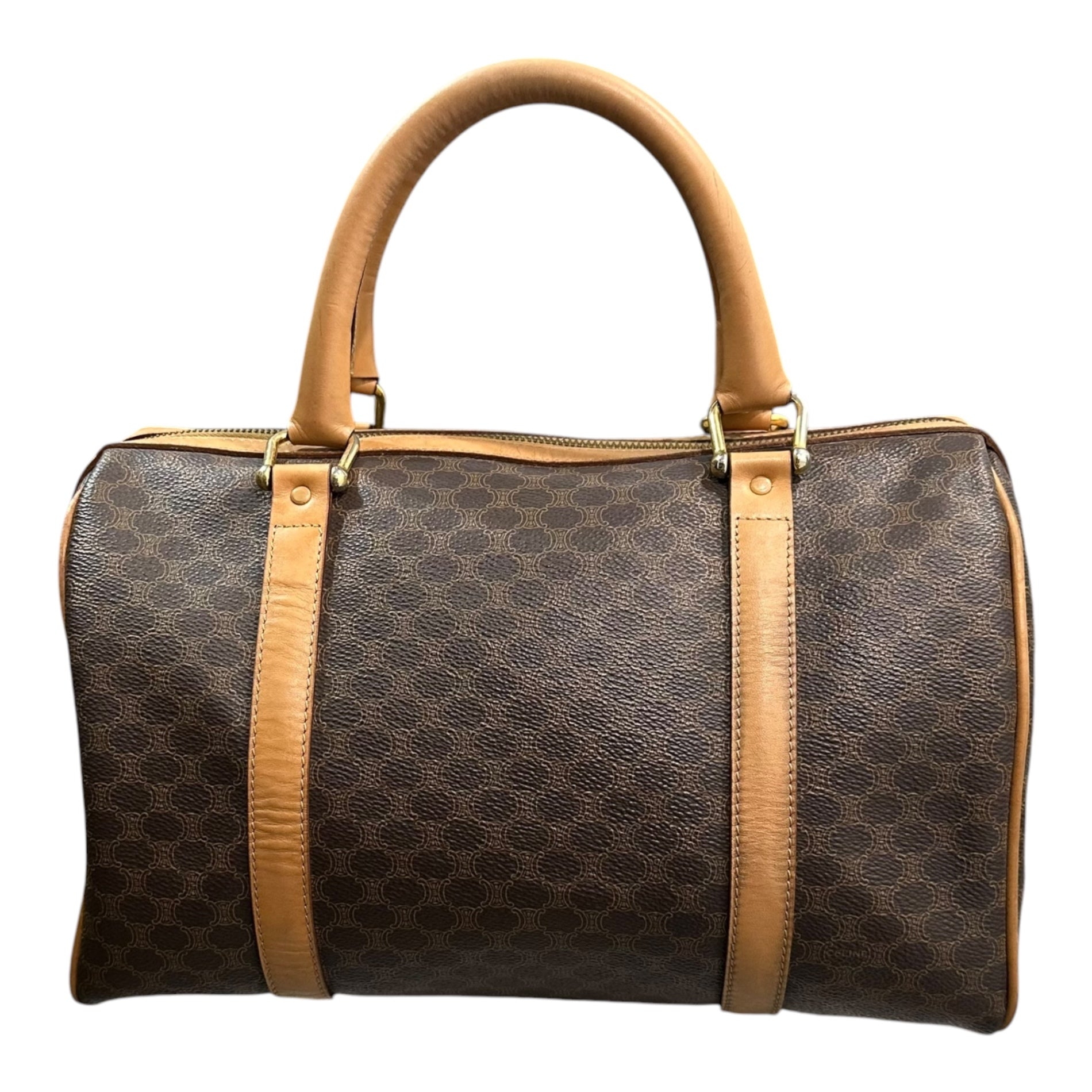 CELINE(セリーヌ) Macadam Pattern Mini Boston Bag マカダム柄 ミニ ボストン バッグ M13 ベージュ ヴィンテージ OLD
