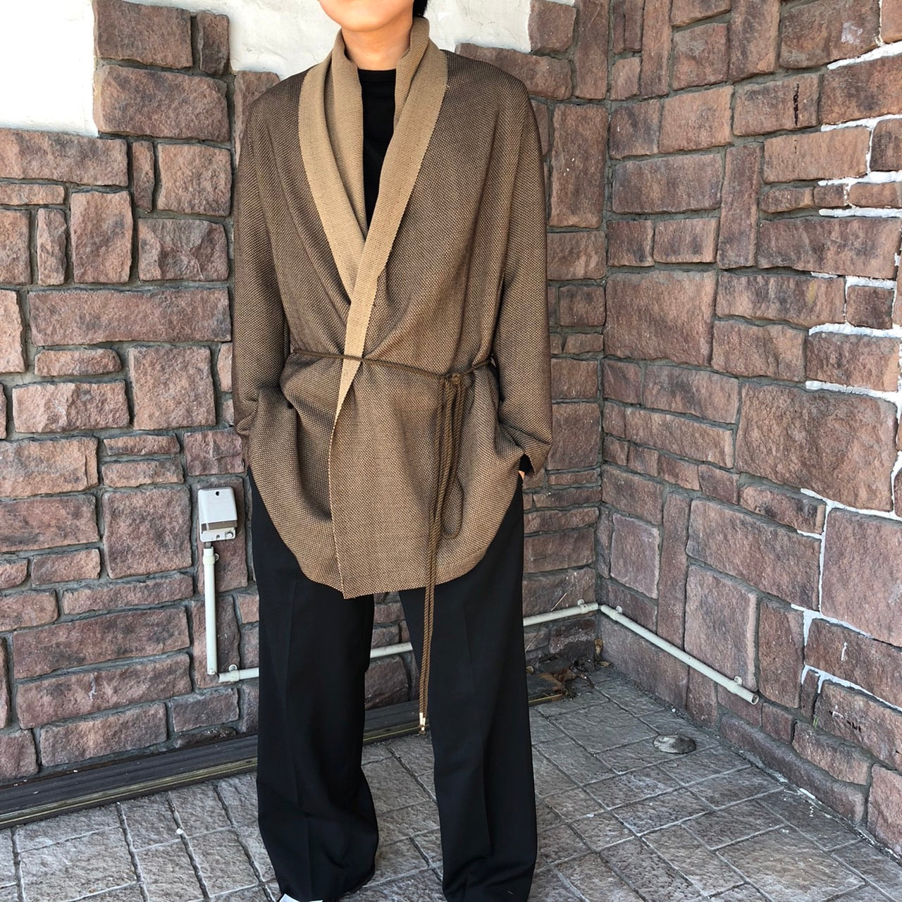 the Sakaki(ザサカキ) 居間着/imagi/羽織/カーディガン/ジャケット S ブラウン 廃版ブランド