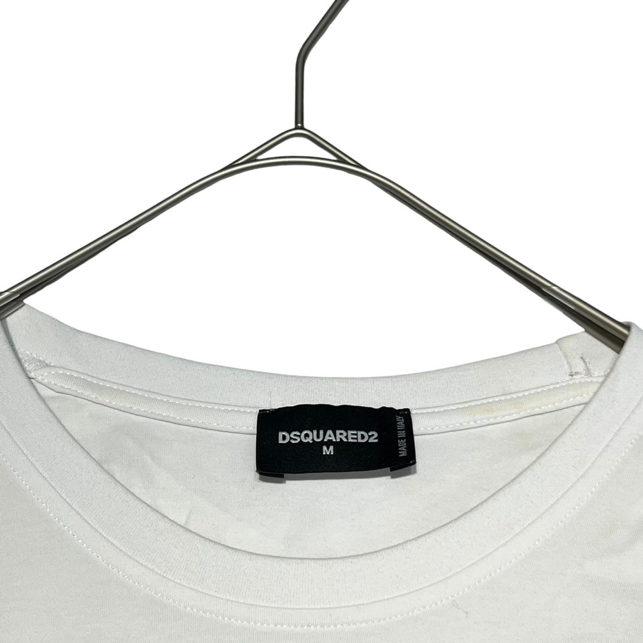 DSQUARED2(ディースクエアード) ICON LOGO PRINT TEE アイコン ロゴ プリントTシャツ 72XHOOB M ホワイト×ブラック